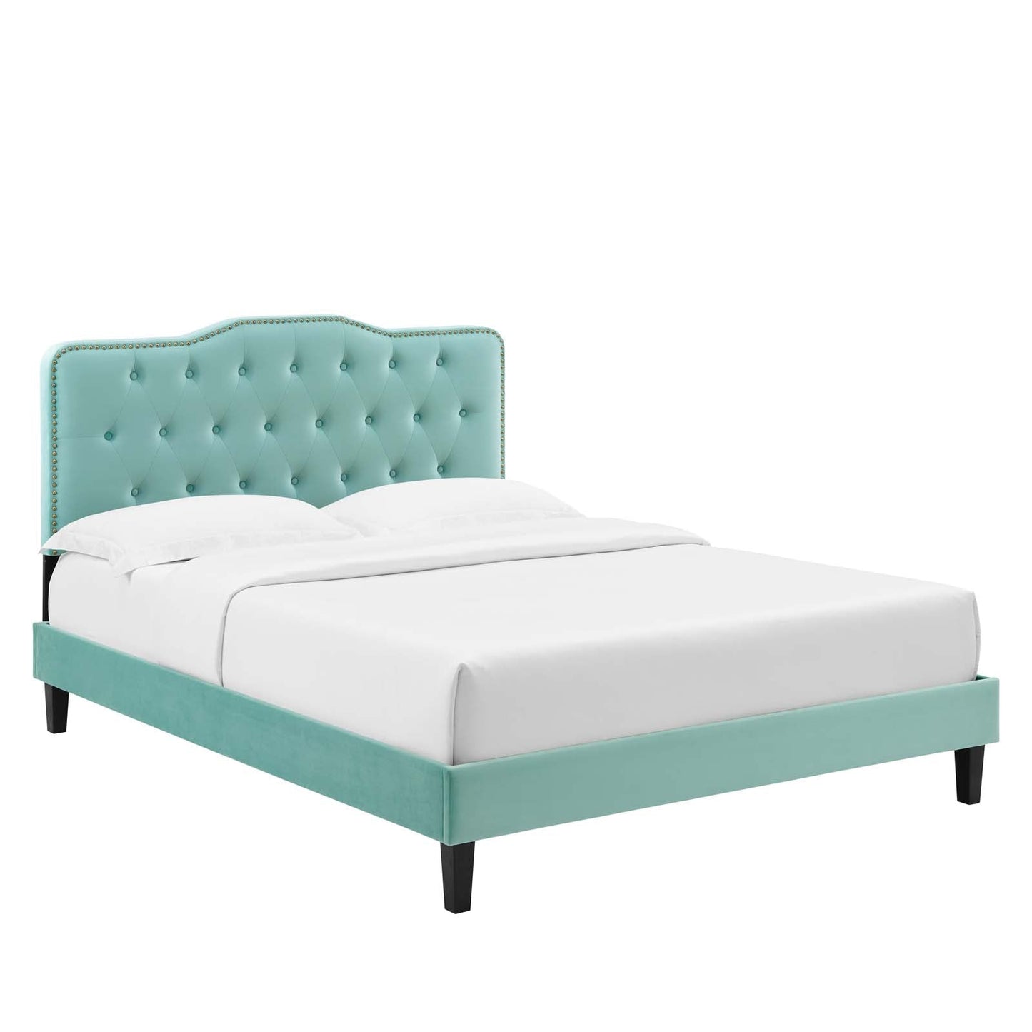 Amber Tufted Performance Velvet King Platform Bed By Modway - MOD-6786 | Beds - 43