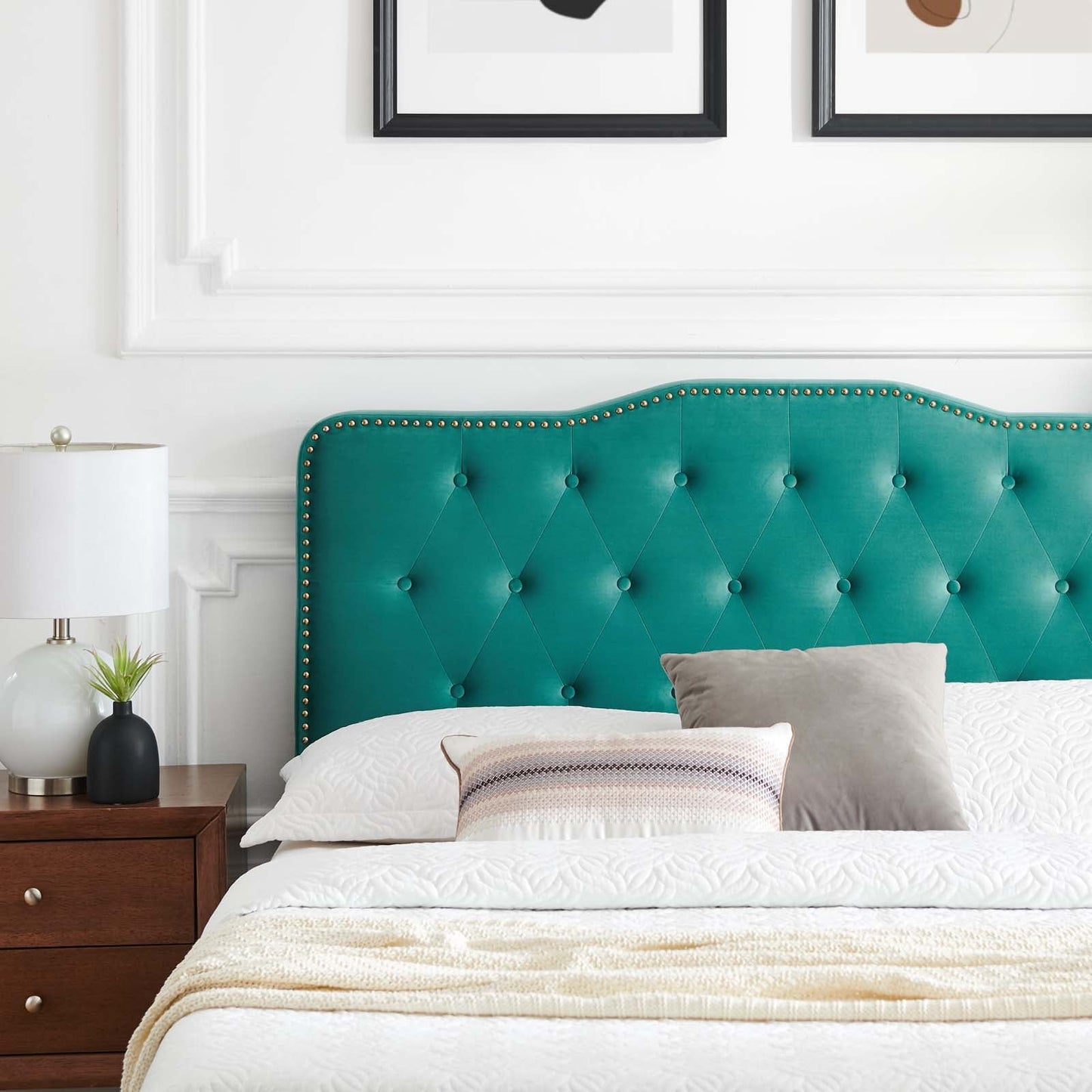 Amber Tufted Performance Velvet King Platform Bed By Modway - MOD-6786 | Beds - 86