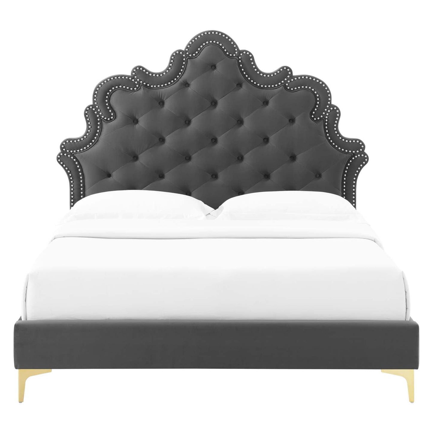 Sasha Button-Tufted Performance Velvet Twin Bed By Modway - MOD-6787 | Beds | Modishstore - 7
