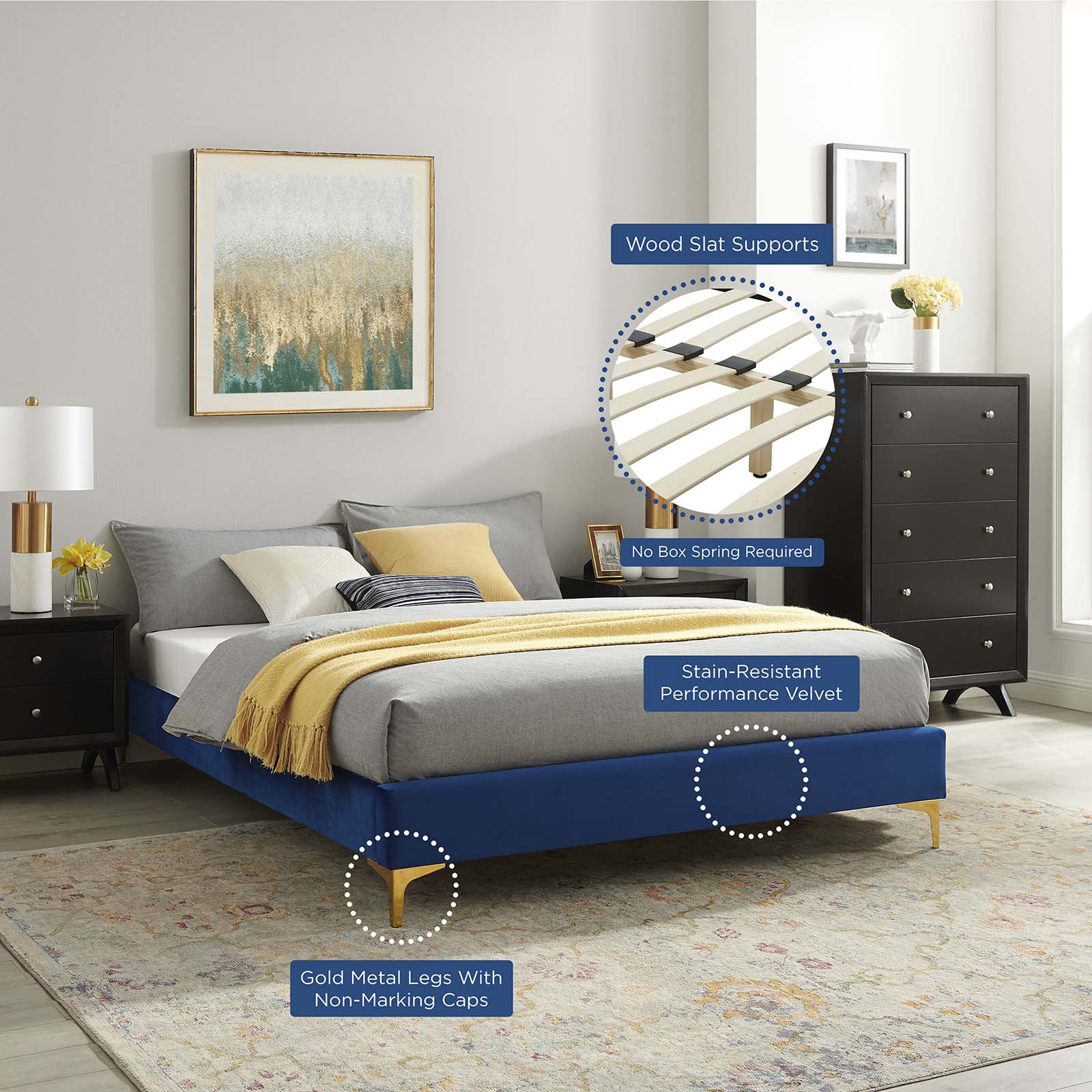Sasha Button-Tufted Performance Velvet Twin Bed By Modway - MOD-6787 | Beds | Modishstore - 25