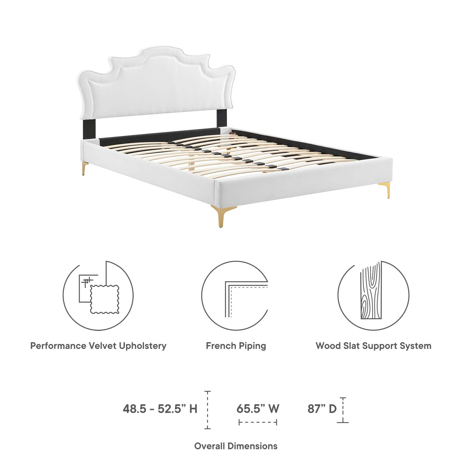 Neena Performance Velvet Twin Bed By Modway - MOD-6790 | Beds | Modishstore - 43