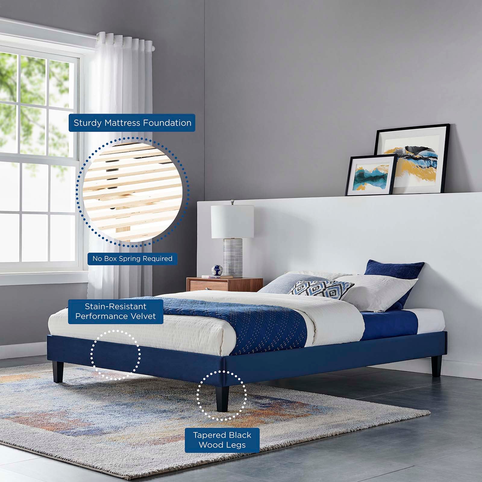 Sasha Button-Tufted Performance Velvet Twin Bed By Modway - MOD-6797 | Beds | Modishstore - 25