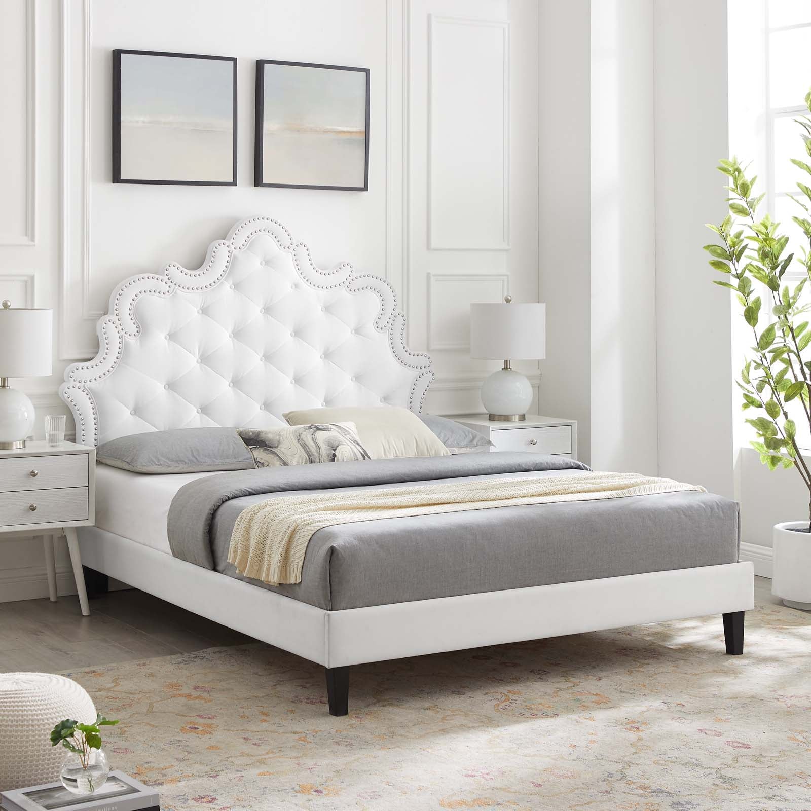 Sasha Button-Tufted Performance Velvet Twin Bed By Modway - MOD-6797 | Beds | Modishstore - 37