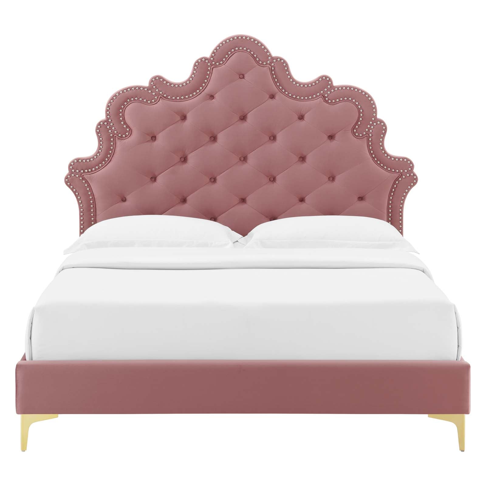 Sasha Button-Tufted Performance Velvet Full Bed By Modway - MOD-6802 | Beds | Modishstore - 18
