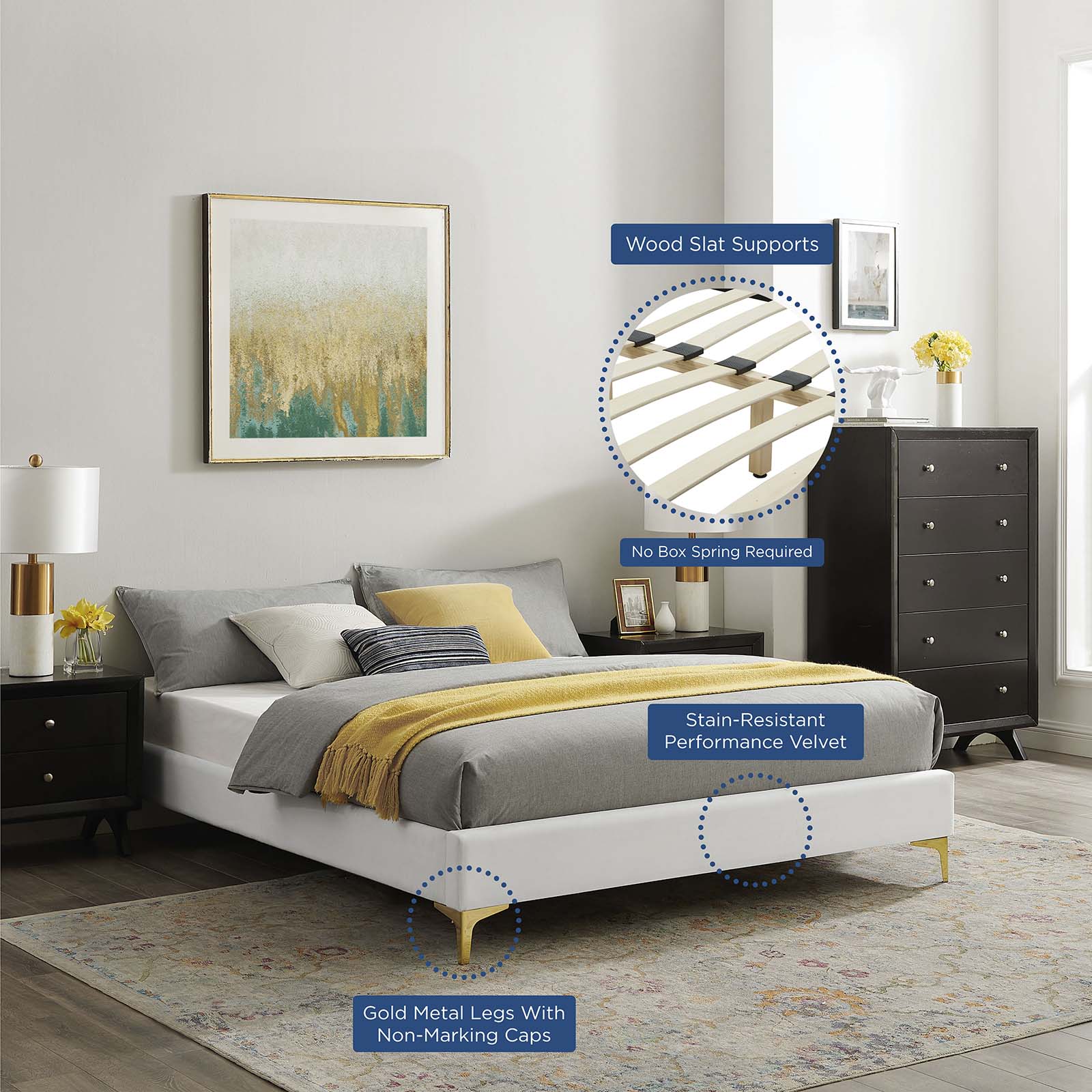 Sasha Button-Tufted Performance Velvet Full Bed By Modway - MOD-6802 | Beds | Modishstore - 36