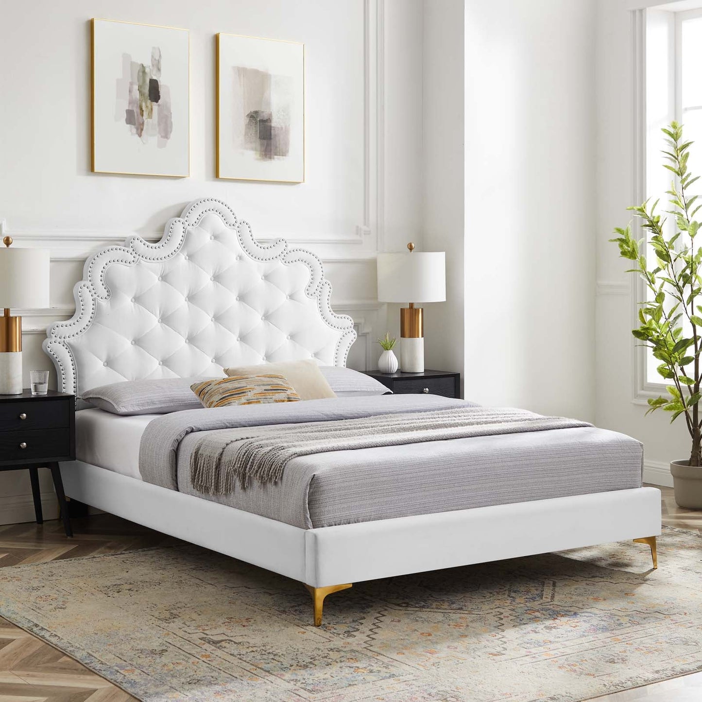 Sasha Button-Tufted Performance Velvet Full Bed By Modway - MOD-6802 | Beds | Modishstore - 37