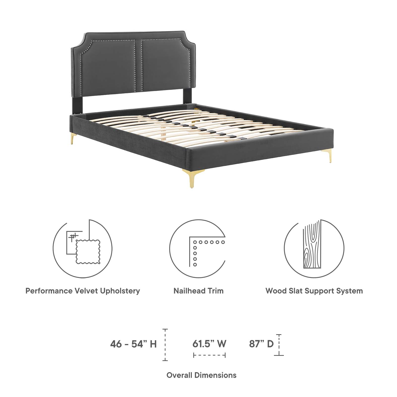 Novi Performance Velvet Full Bed By Modway - MOD-6803 | Beds | Modishstore - 10