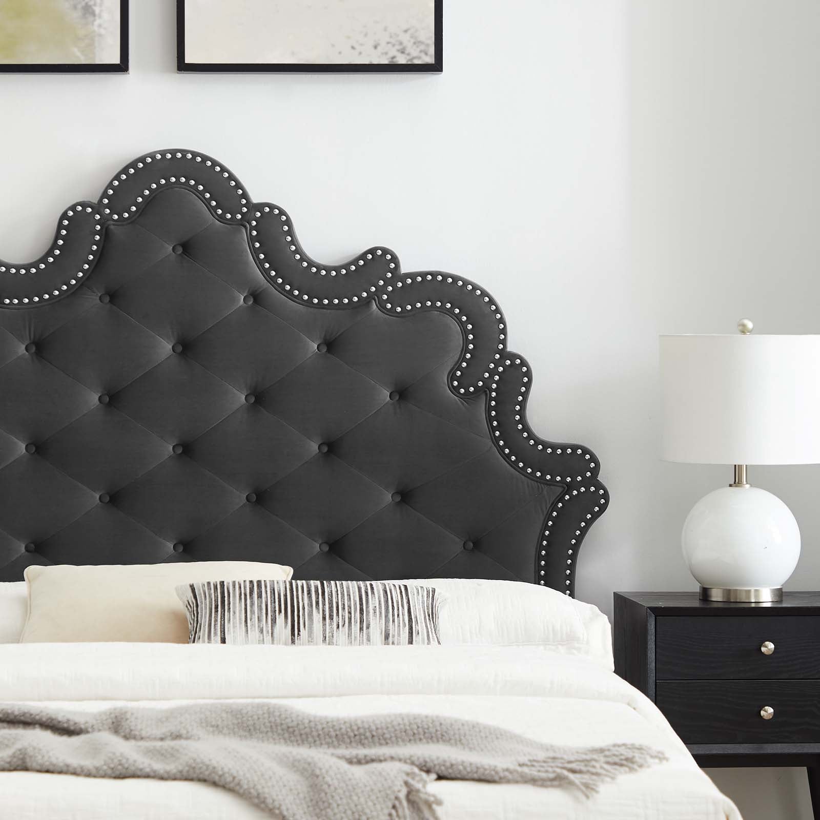 Sasha Button-Tufted Performance Velvet Full Bed By Modway - MOD-6807 | Beds | Modishstore - 2