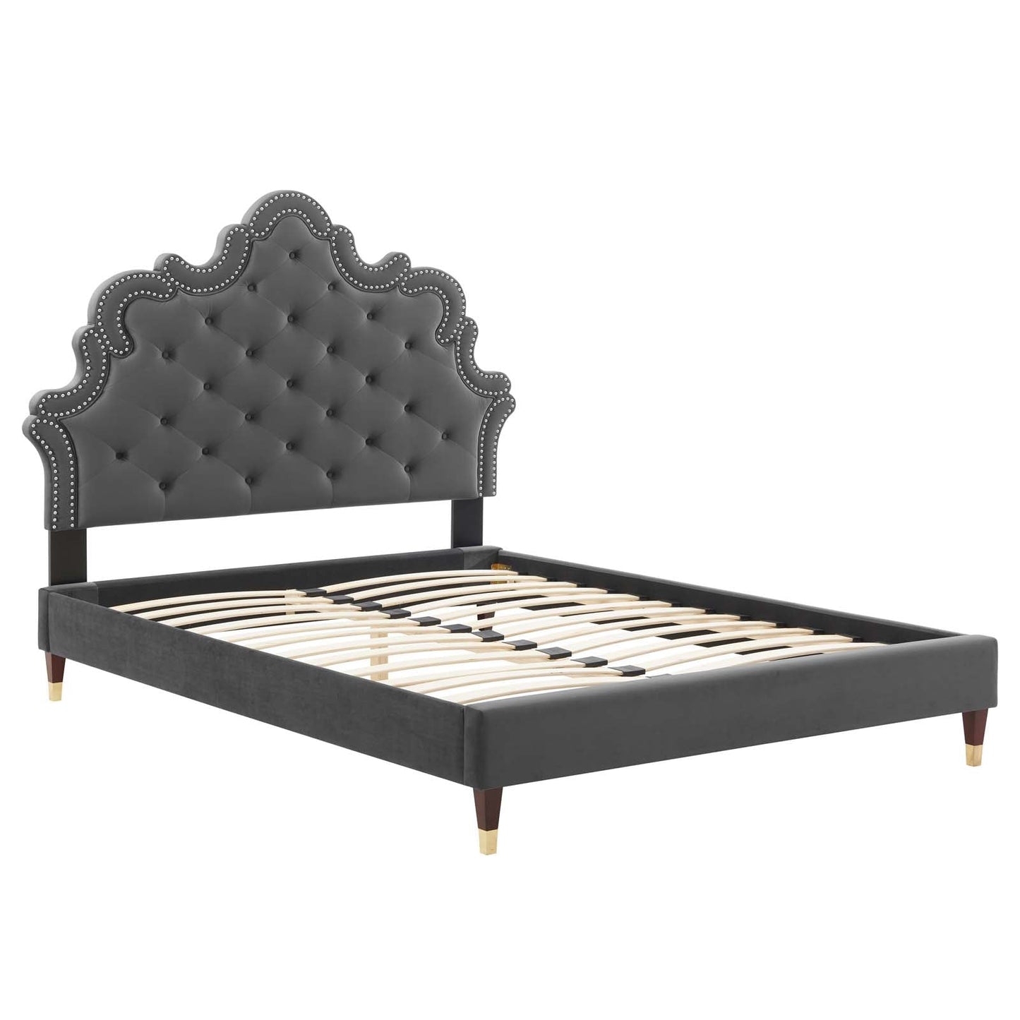 Sasha Button-Tufted Performance Velvet Full Bed By Modway - MOD-6807 | Beds | Modishstore - 5