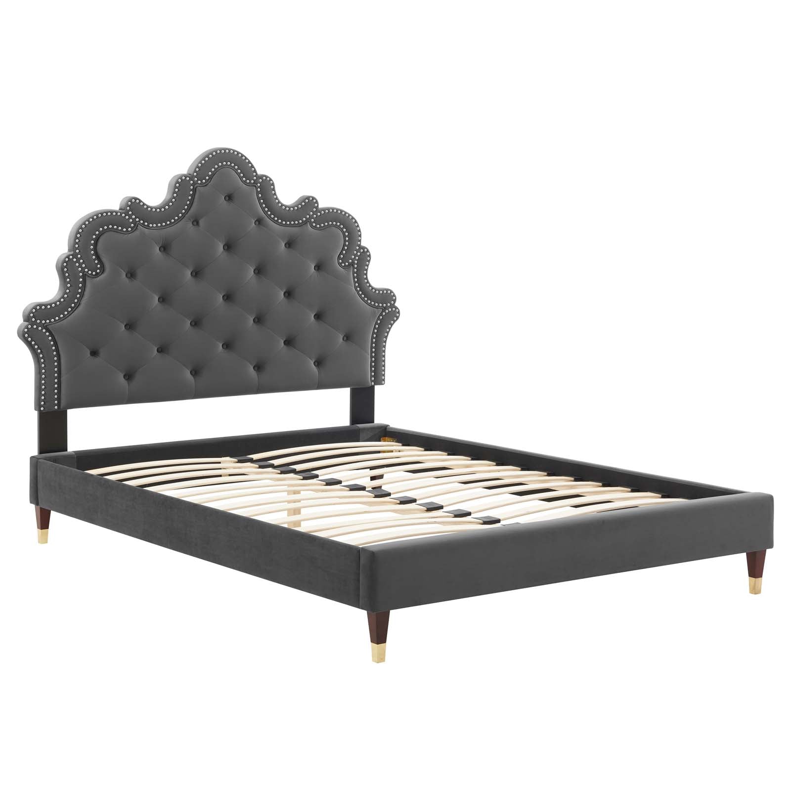 Sasha Button-Tufted Performance Velvet Full Bed By Modway - MOD-6807 | Beds | Modishstore - 5
