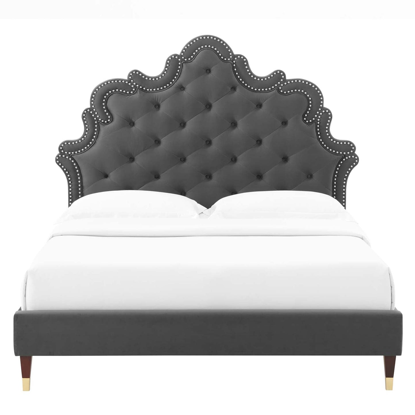 Sasha Button-Tufted Performance Velvet Full Bed By Modway - MOD-6807 | Beds | Modishstore - 7