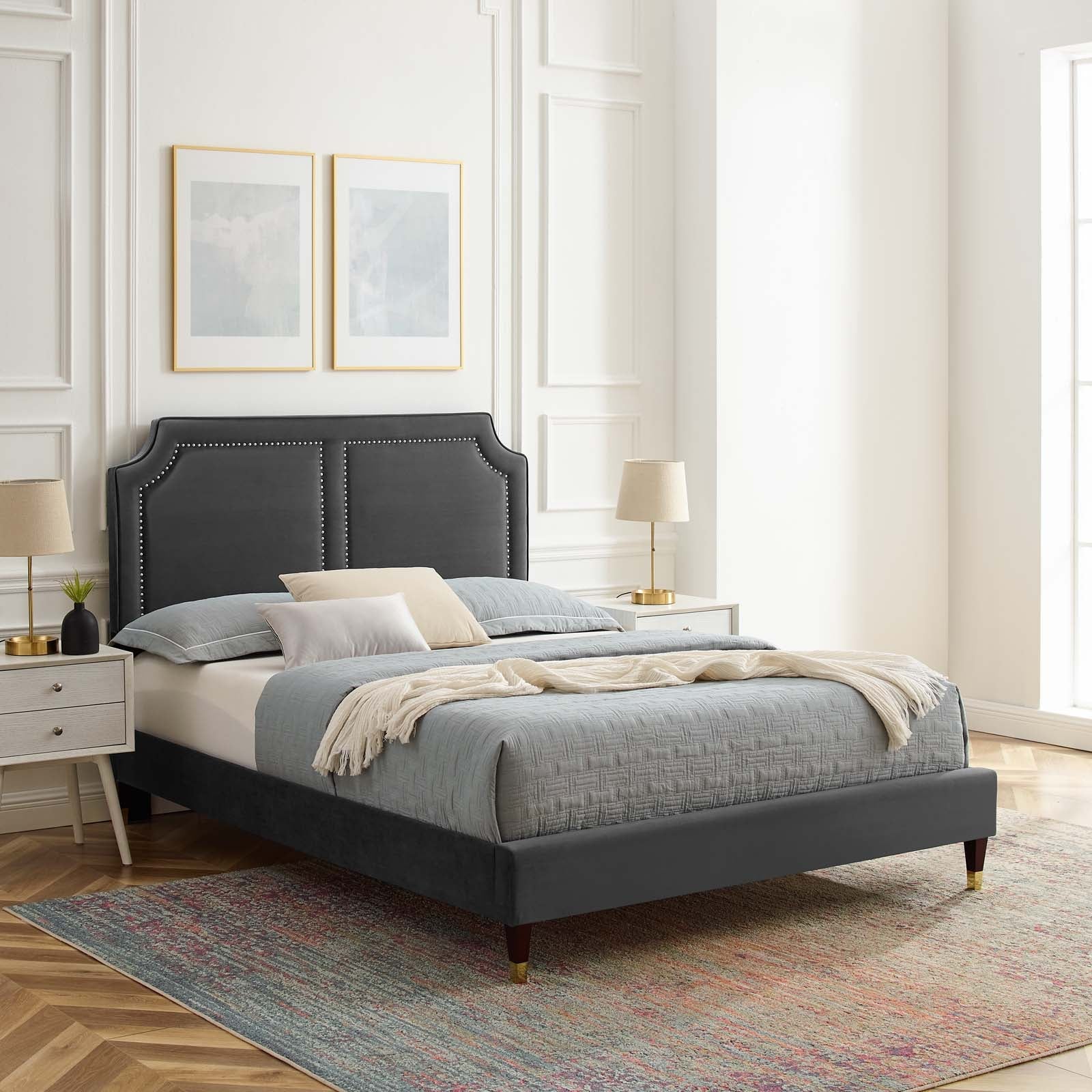 Novi Performance Velvet Full Bed By Modway - MOD-6808 | Beds | Modishstore - 4