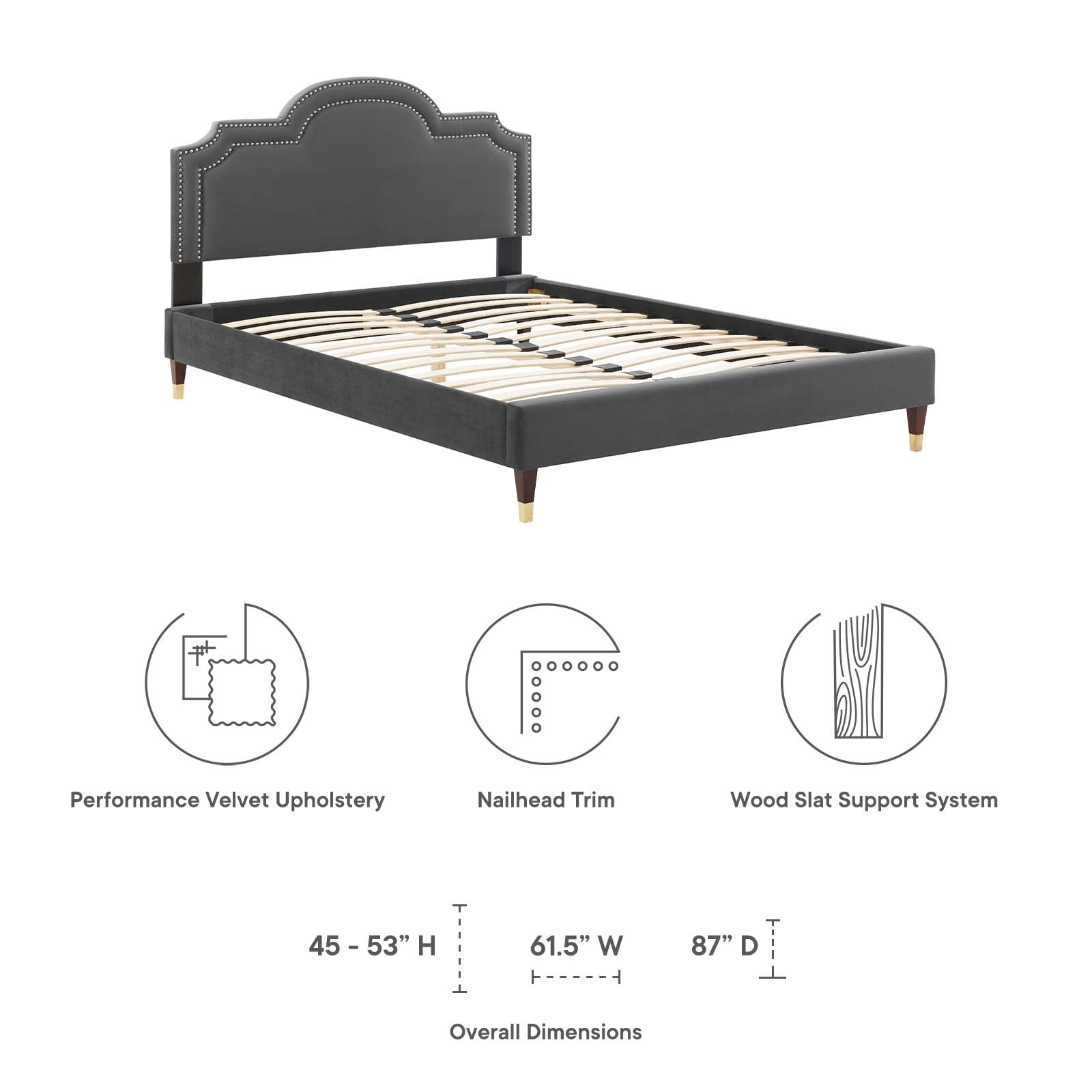 Aviana Performance Velvet Full Bed By Modway - MOD-6809 | Beds - 10