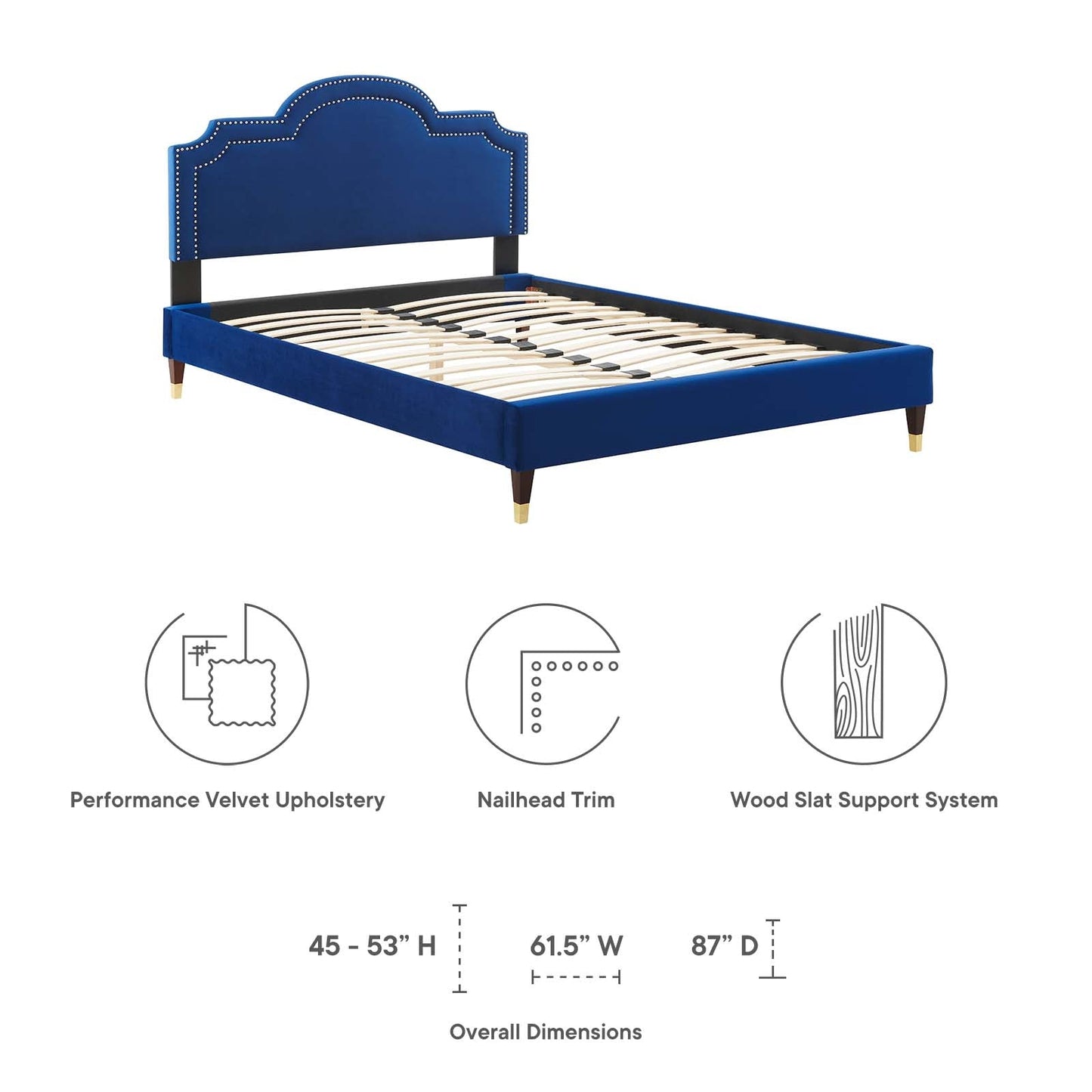 Aviana Performance Velvet Full Bed By Modway - MOD-6809 | Beds - 32
