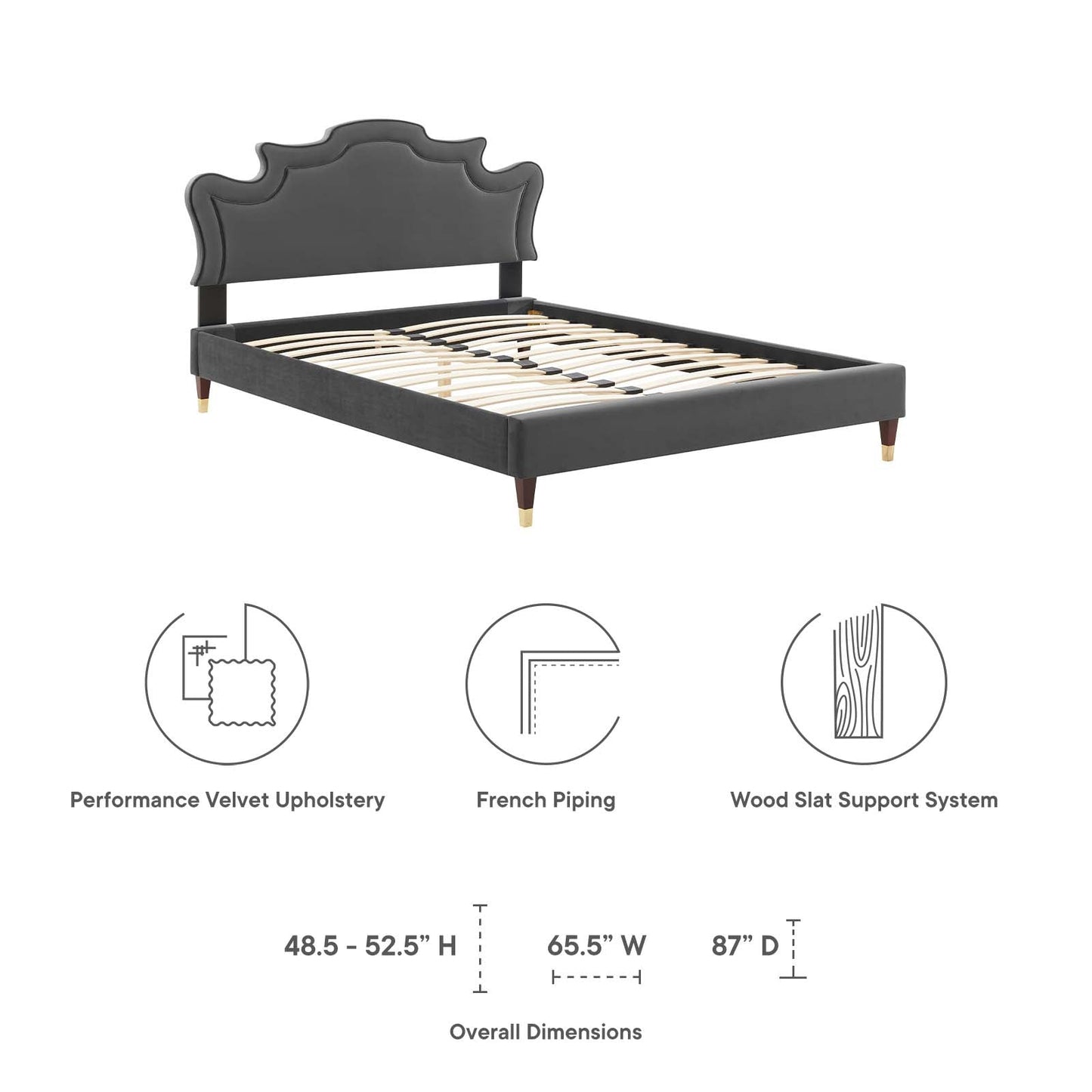 Neena Performance Velvet Full Bed By Modway - MOD-6810 | Beds | Modishstore - 10