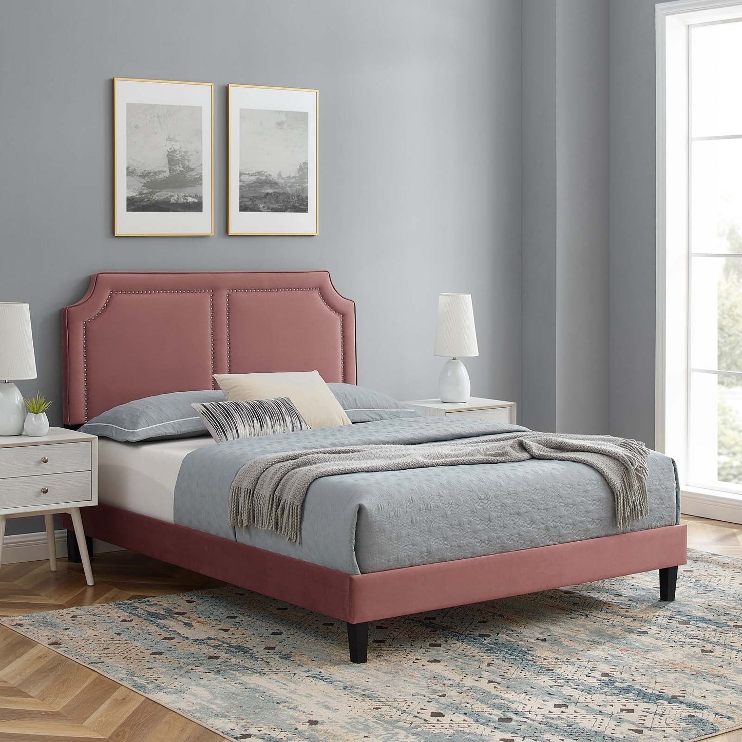 Novi Performance Velvet Full Bed By Modway - MOD-6813 | Beds | Modishstore - 15