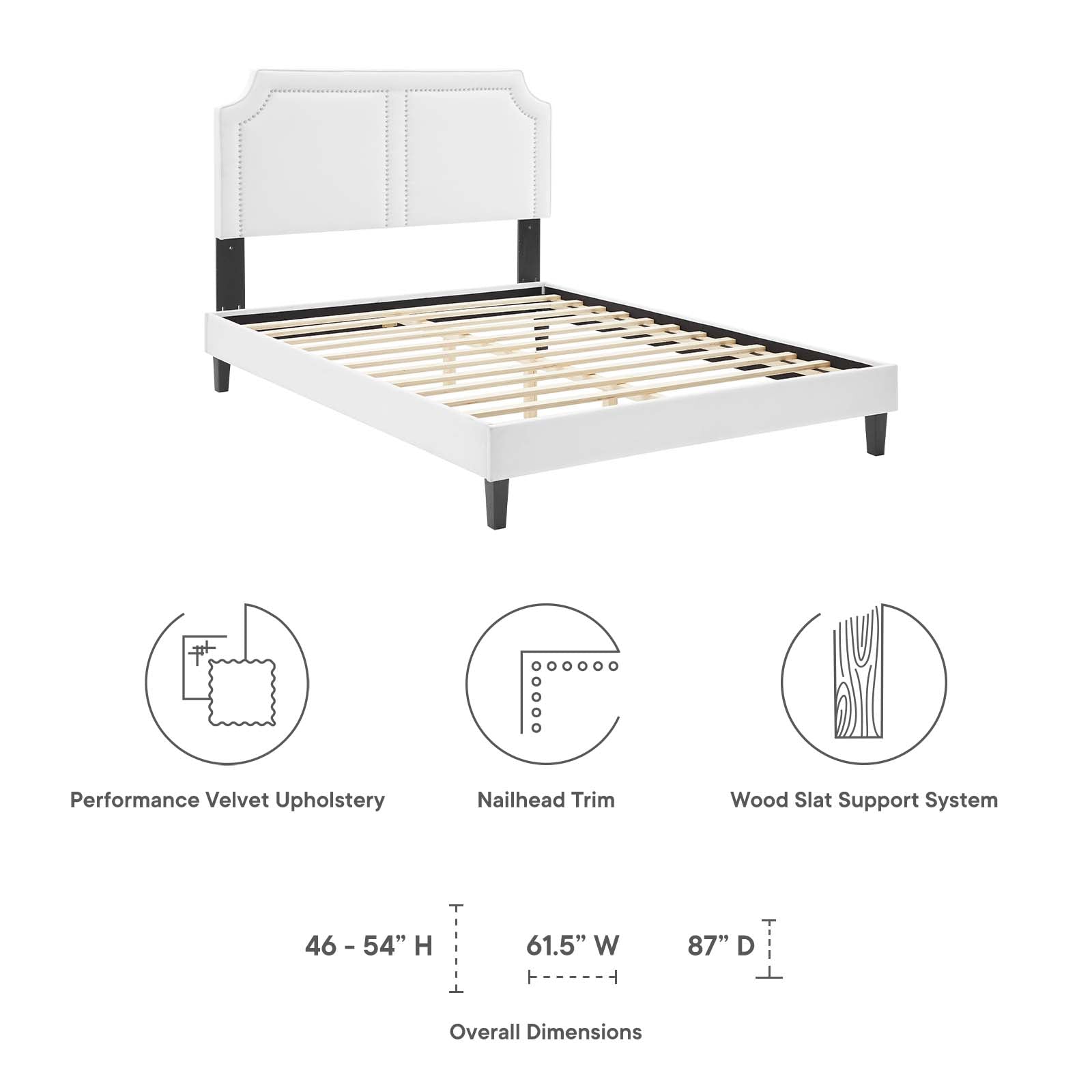 Novi Performance Velvet Full Bed By Modway - MOD-6813 | Beds | Modishstore - 43