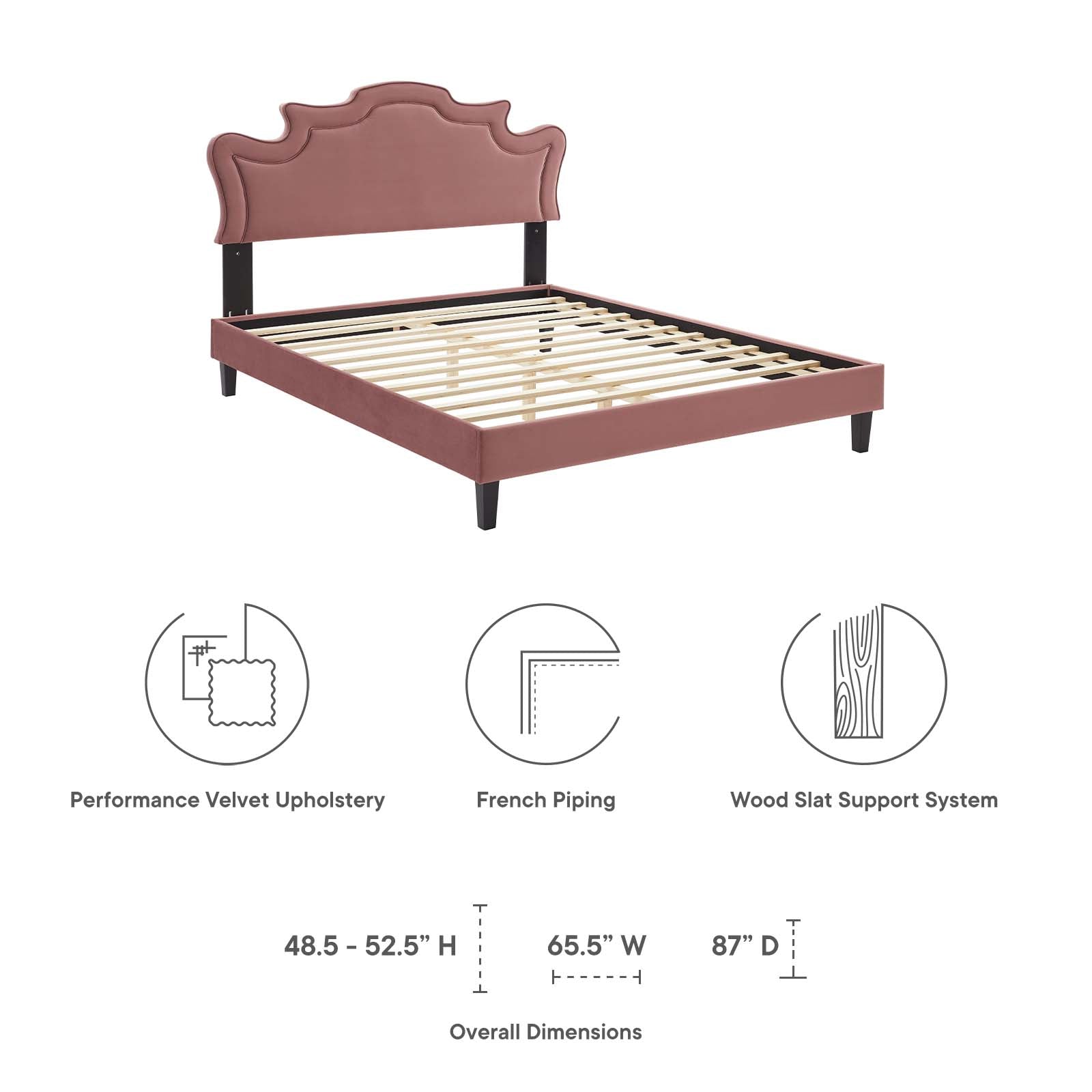 Neena Performance Velvet Full Bed By Modway - MOD-6815 | Beds | Modishstore - 10