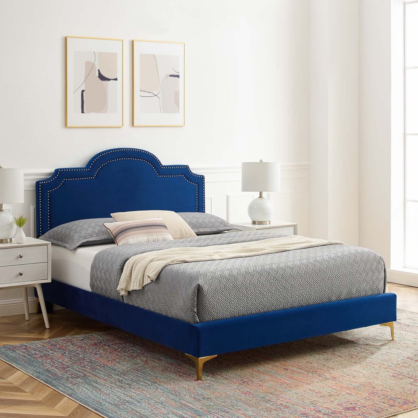 Aviana Performance Velvet Queen Bed By Modway - MOD-6819 | Beds - 23