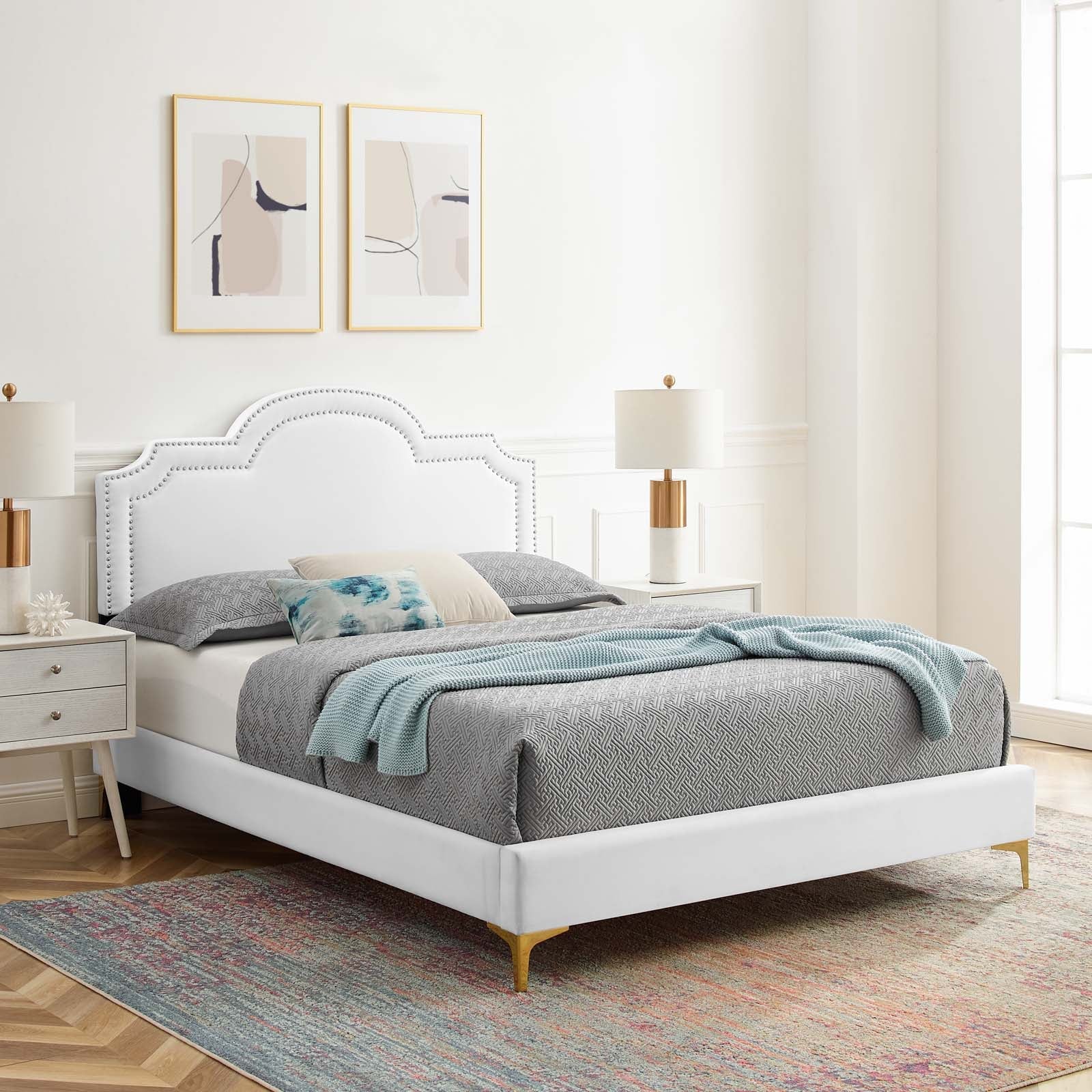 Aviana Performance Velvet Queen Bed By Modway - MOD-6819 | Beds - 34