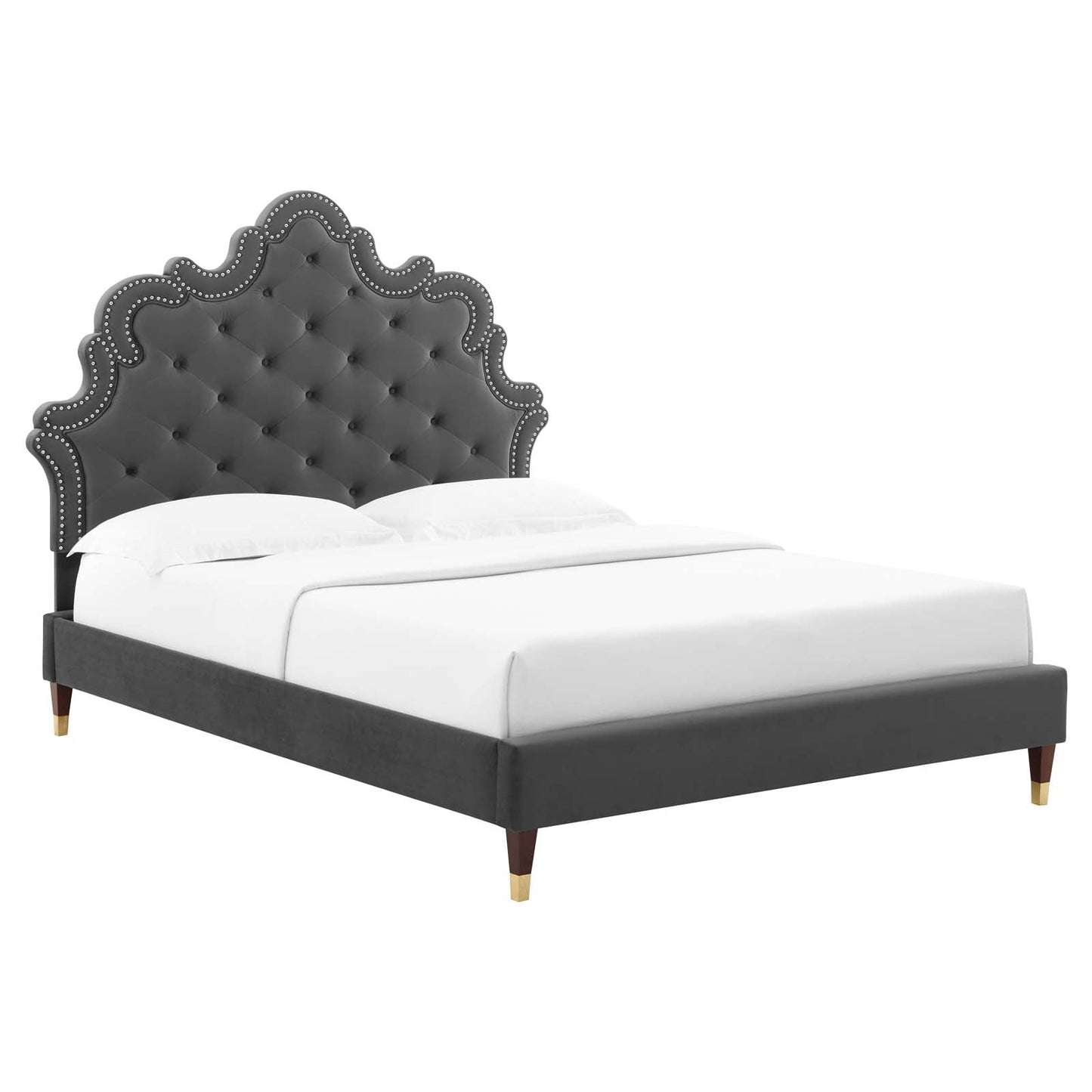 Sasha Button-Tufted Performance Velvet Queen Bed By Modway - MOD-6822