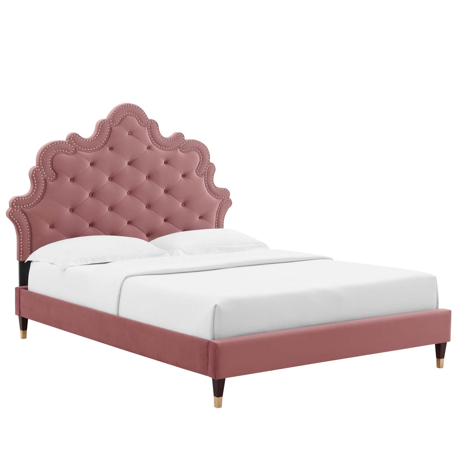 Sasha Button-Tufted Performance Velvet Queen Bed By Modway - MOD-6822 | Beds | Modishstore - 13