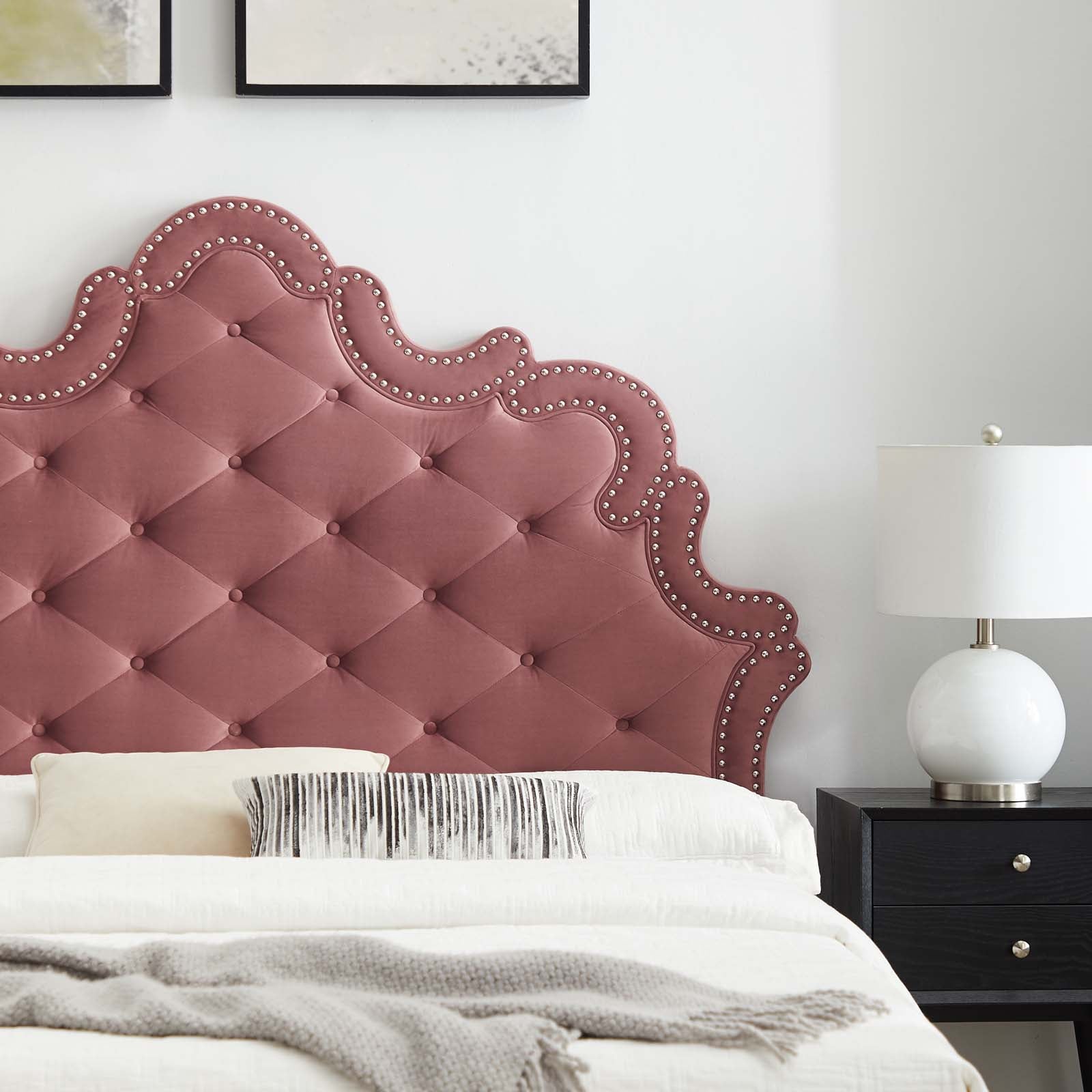 Sasha Button-Tufted Performance Velvet Queen Bed By Modway - MOD-6822 | Beds | Modishstore - 14
