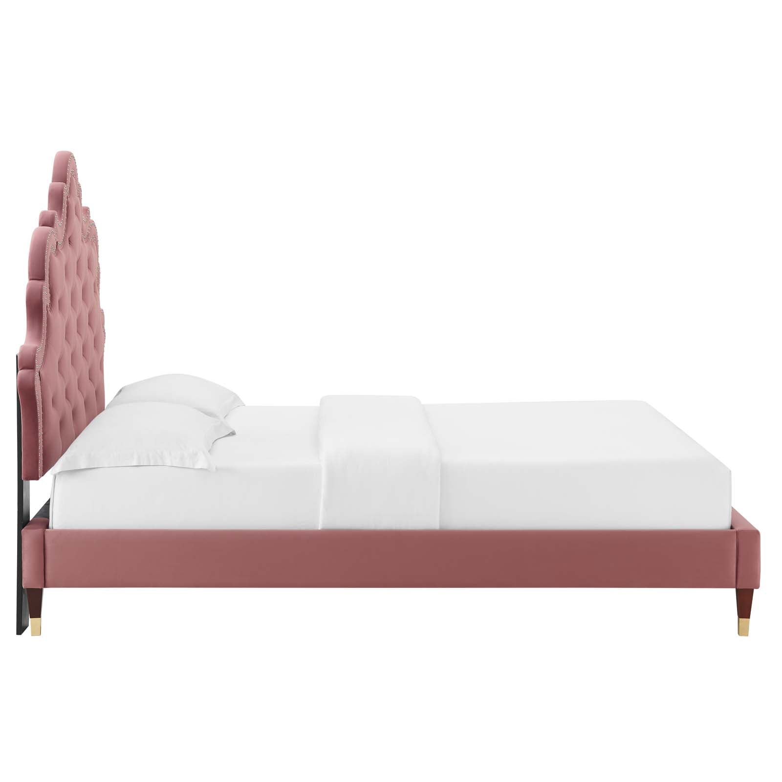 Sasha Button-Tufted Performance Velvet Queen Bed By Modway - MOD-6822 | Beds | Modishstore - 17