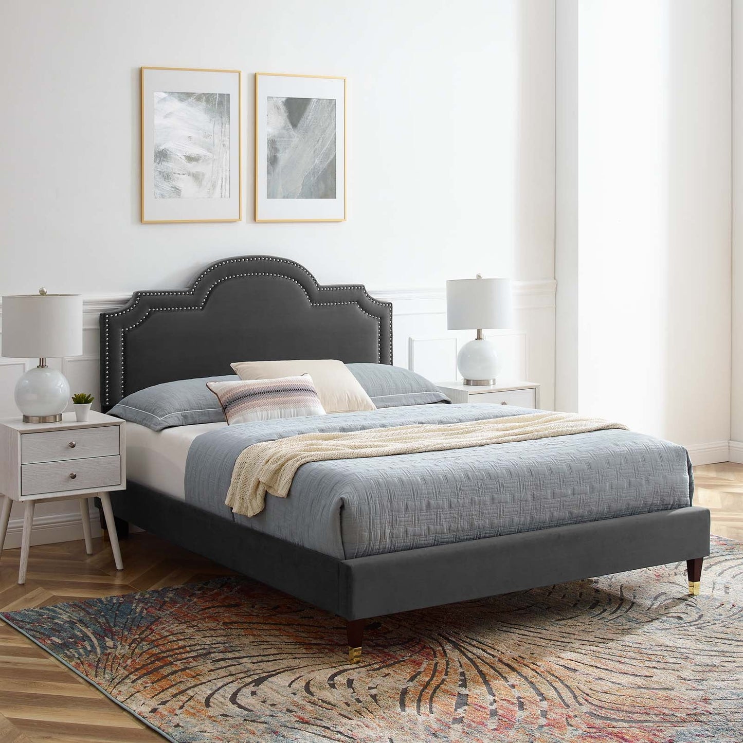 Aviana Performance Velvet Queen Bed By Modway - MOD-6824 | Beds
