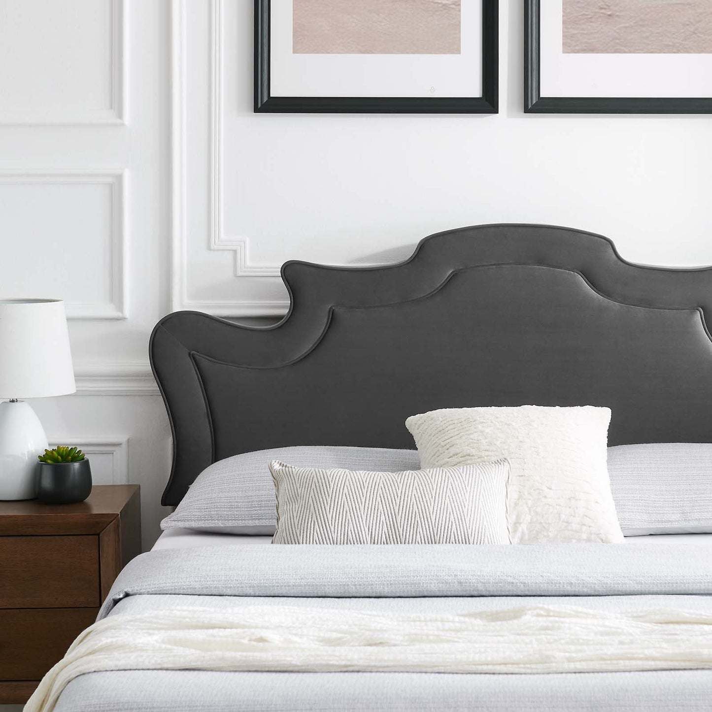 Neena Performance Velvet Queen Bed By Modway - MOD-6830 | Beds | Modishstore - 3