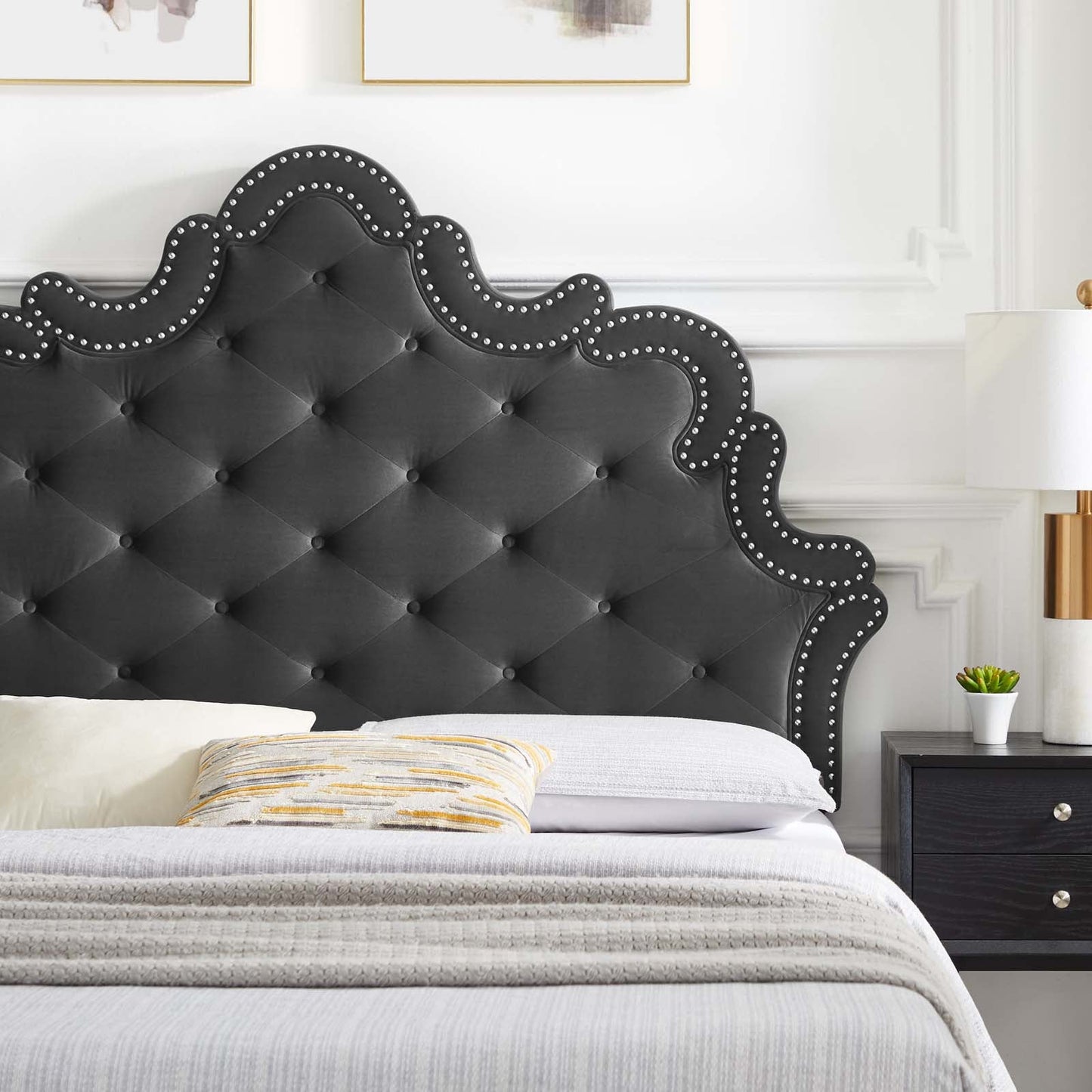 Sasha Button-Tufted Performance Velvet King Bed By Modway - MOD-6832 | Beds | Modishstore - 3