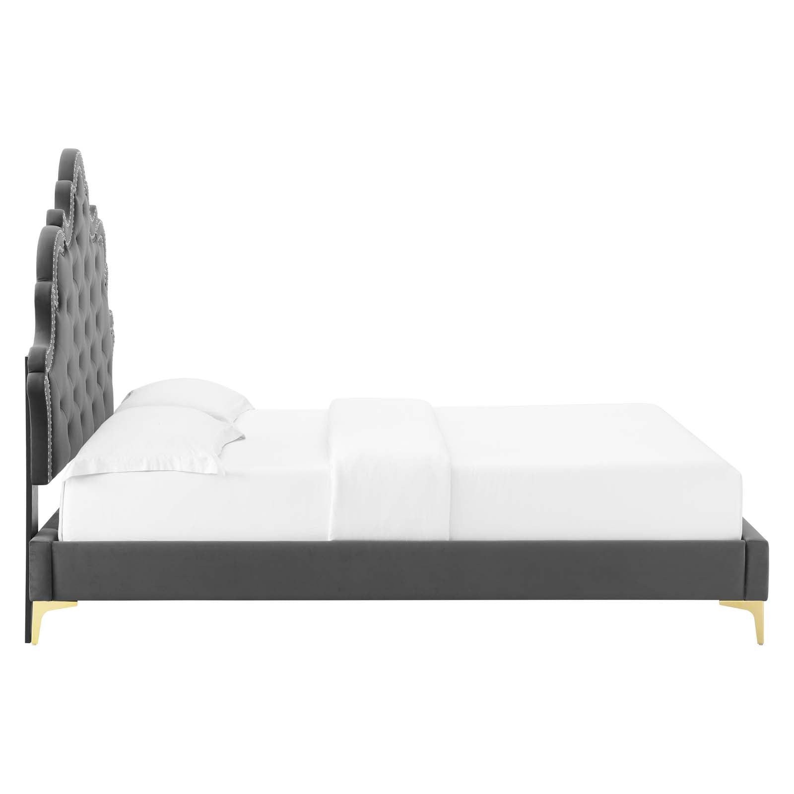 Sasha Button-Tufted Performance Velvet King Bed By Modway - MOD-6832 | Beds | Modishstore - 6