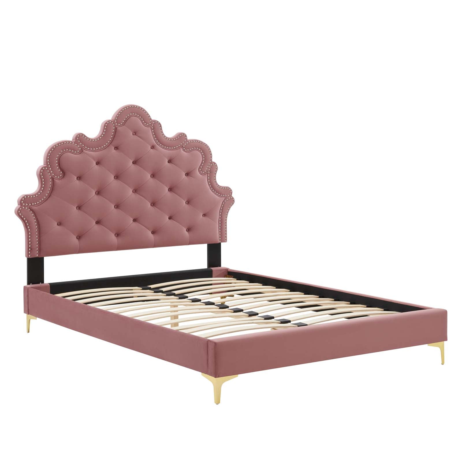 Sasha Button-Tufted Performance Velvet King Bed By Modway - MOD-6832 | Beds | Modishstore - 16