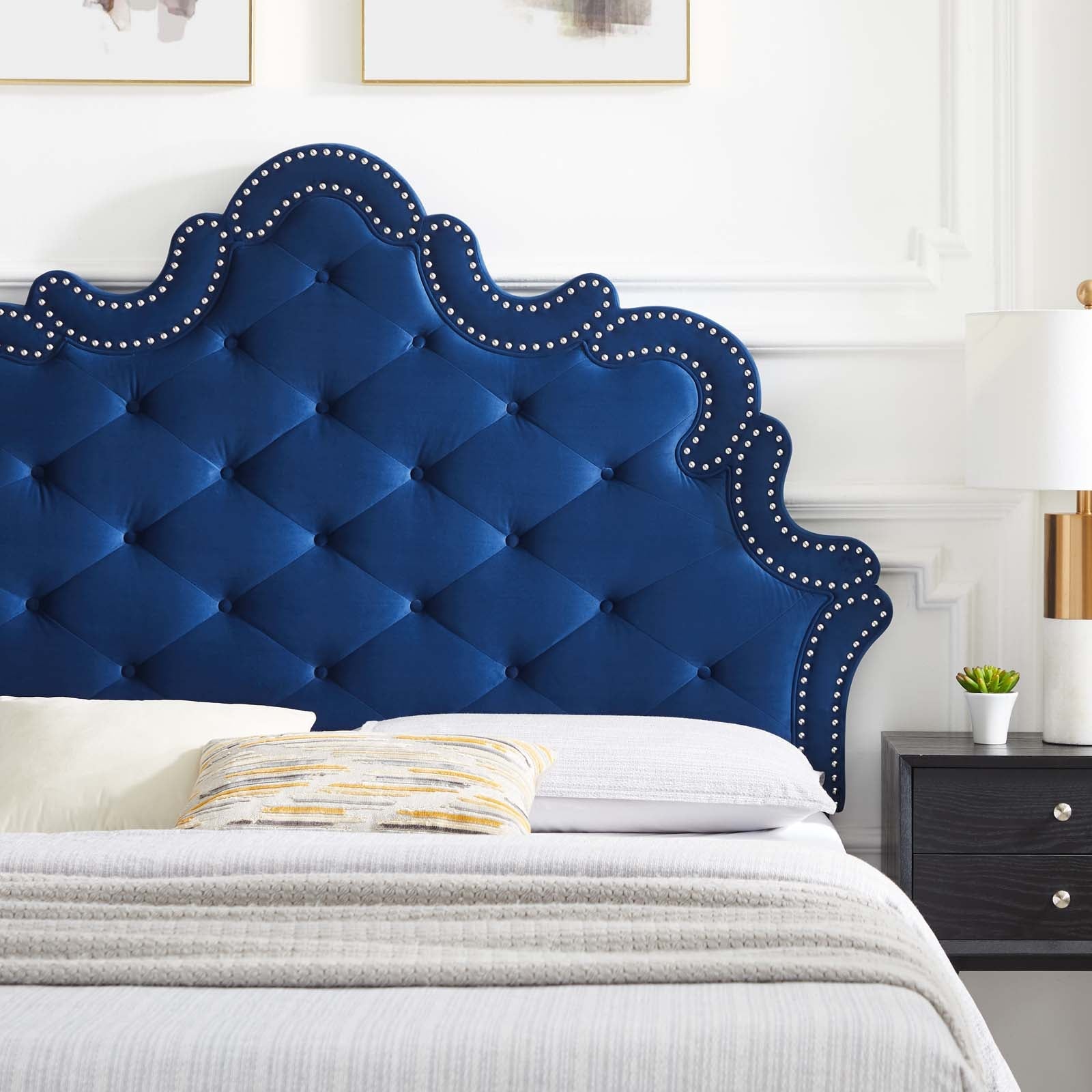 Sasha Button-Tufted Performance Velvet King Bed By Modway - MOD-6832 | Beds | Modishstore - 25