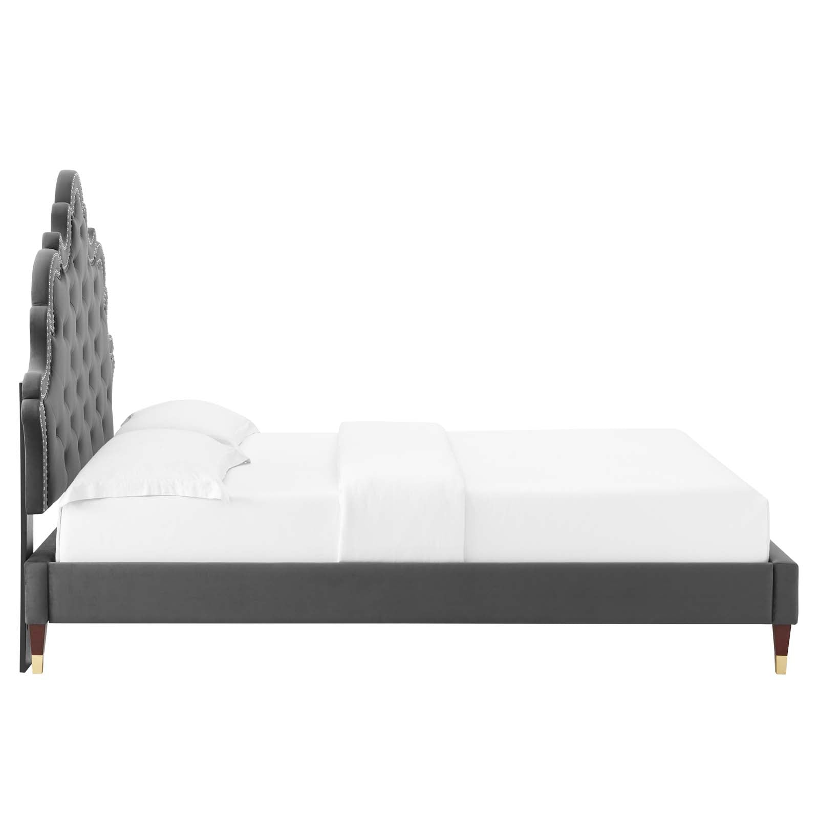 Sasha Button-Tufted Performance Velvet King Bed By Modway - MOD-6837 | Beds | Modishstore - 6