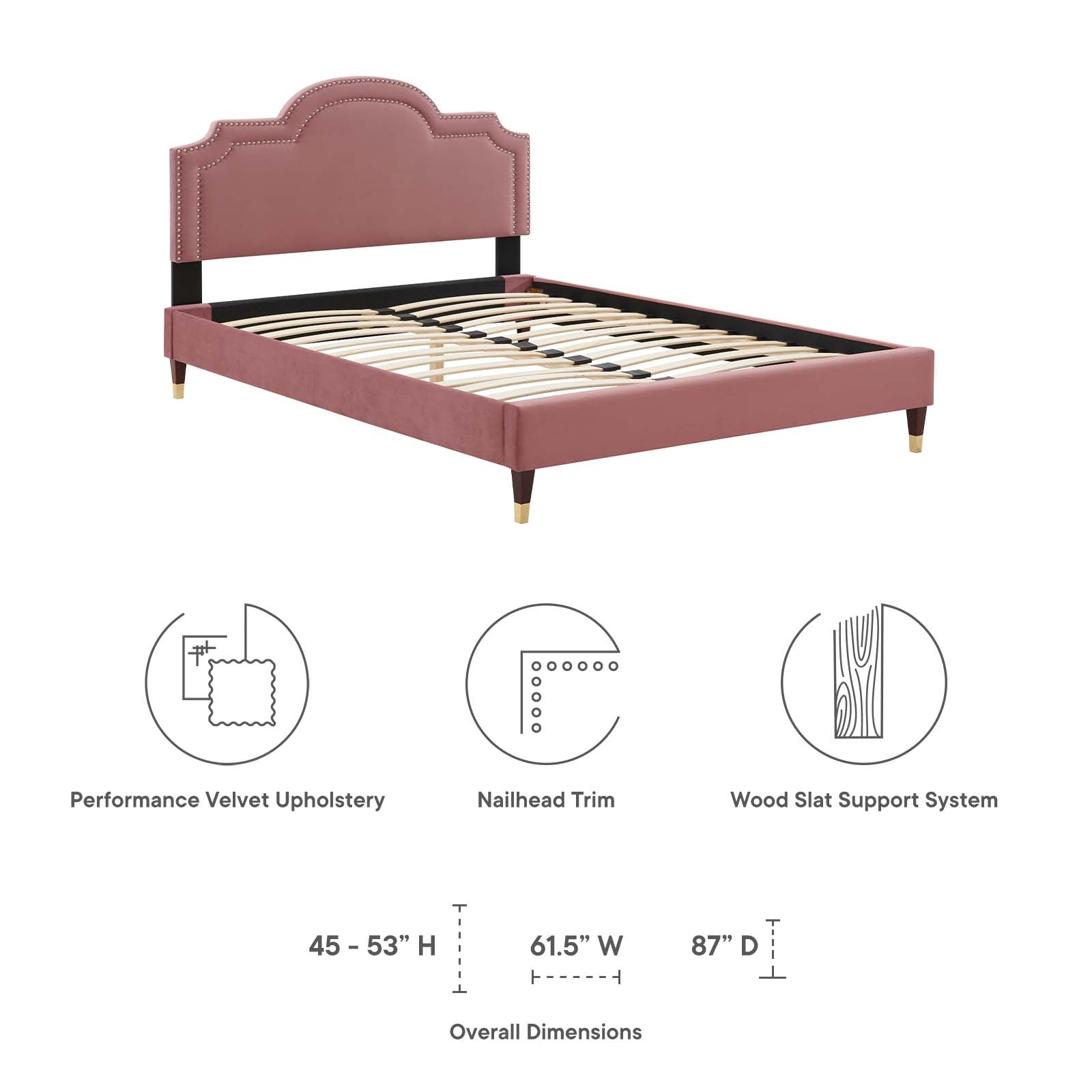 Aviana Performance Velvet King Bed By Modway - MOD-6839 | Beds - 21