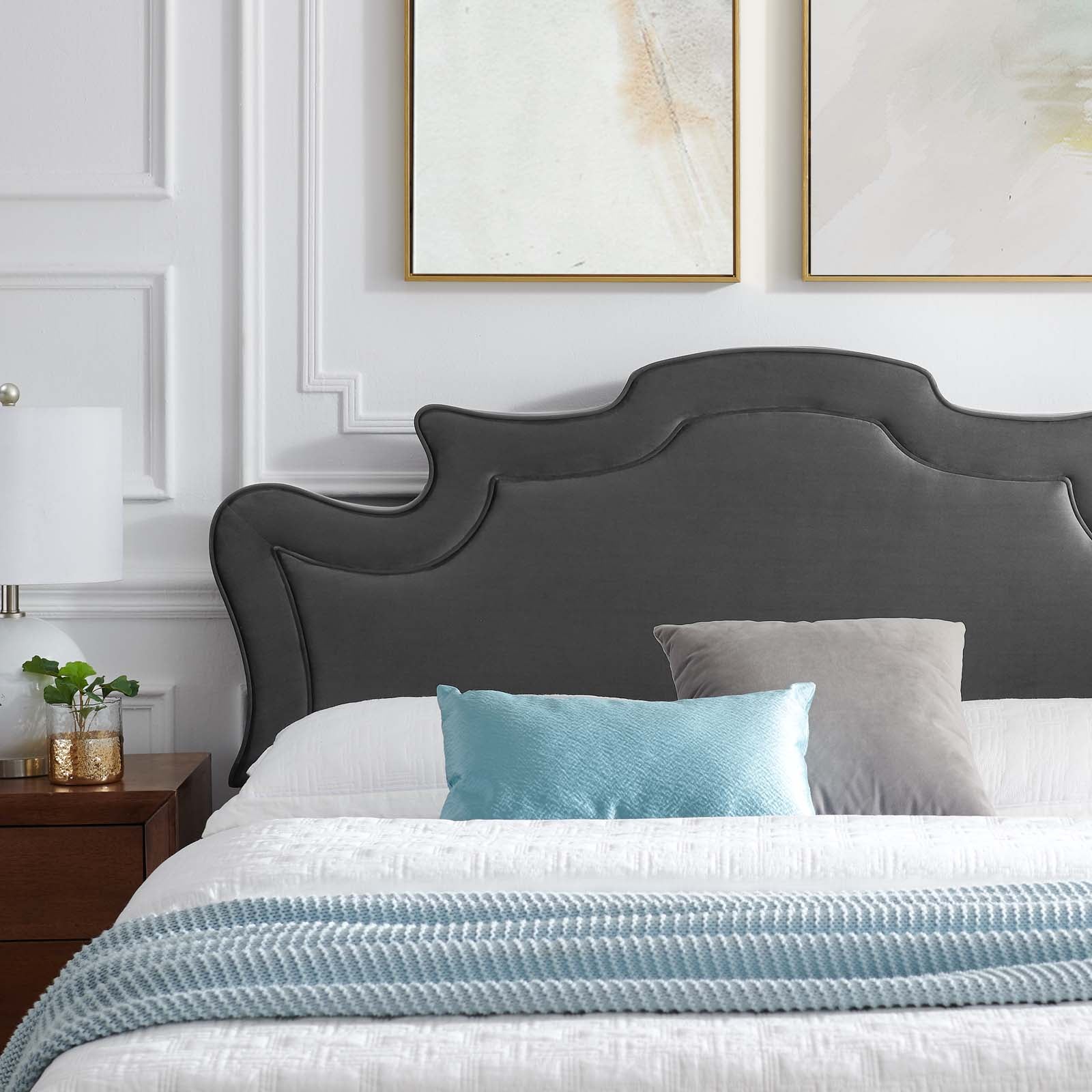 Neena Performance Velvet King Bed By Modway - MOD-6840 | Beds | Modishstore - 3