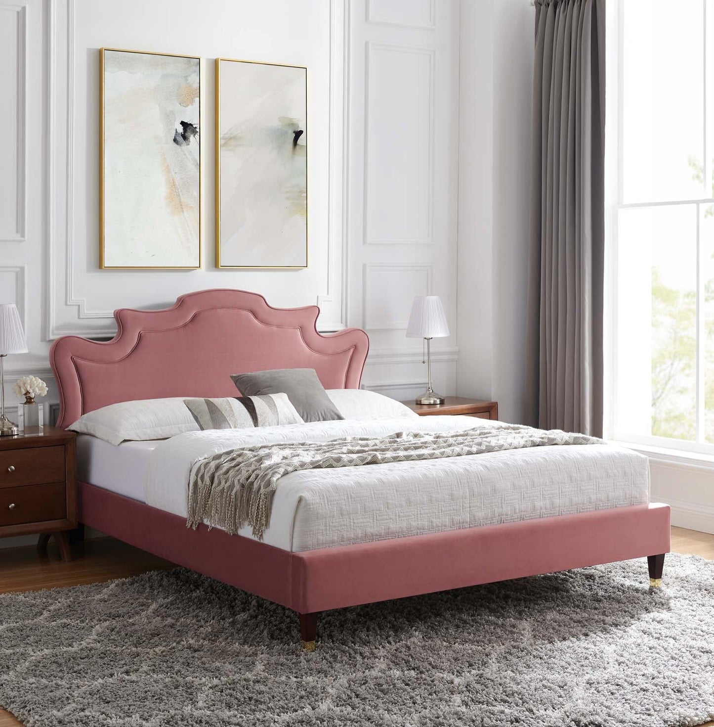 Neena Performance Velvet King Bed By Modway - MOD-6840 | Beds | Modishstore - 15