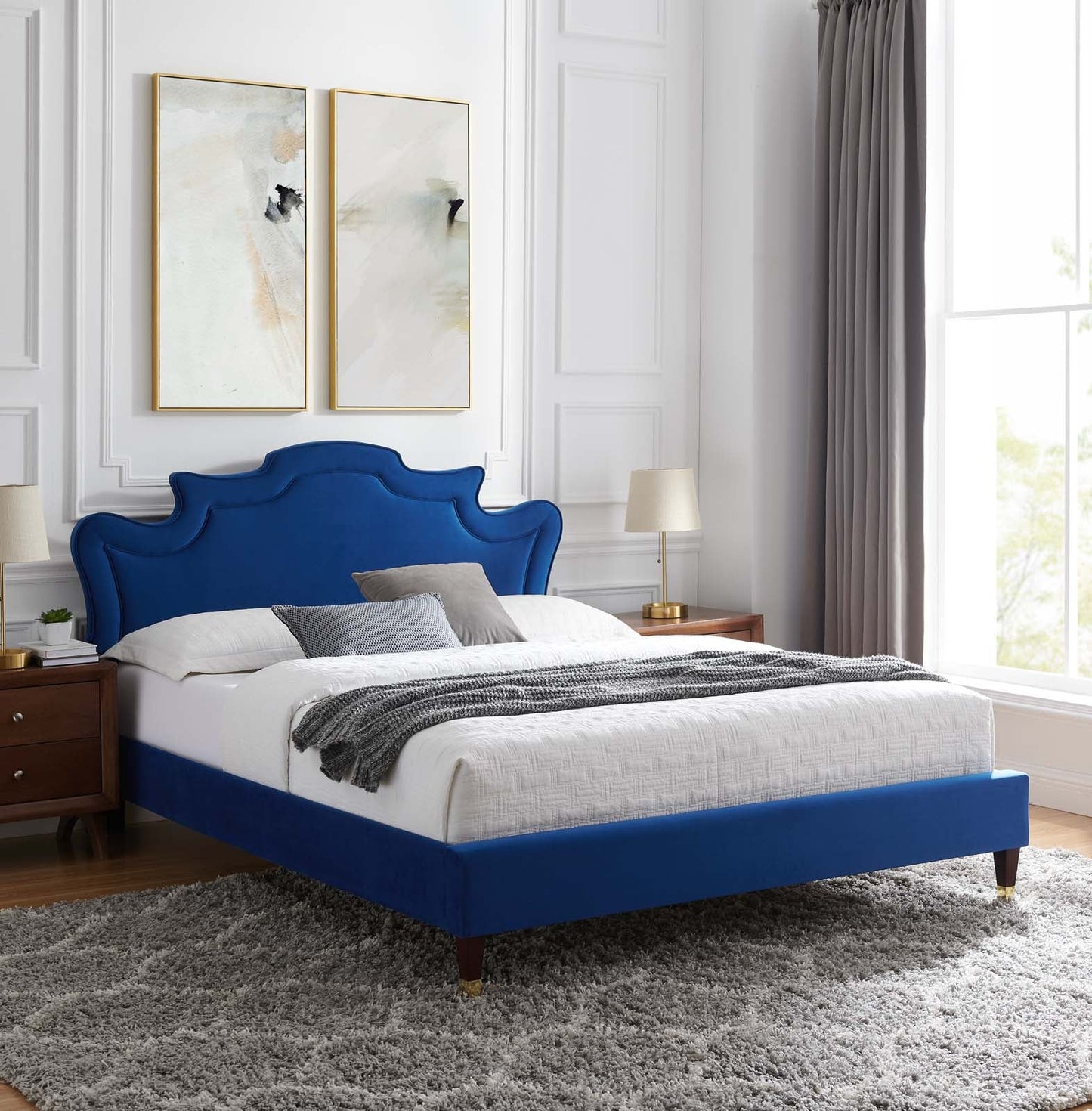Neena Performance Velvet King Bed By Modway - MOD-6840 | Beds | Modishstore - 26
