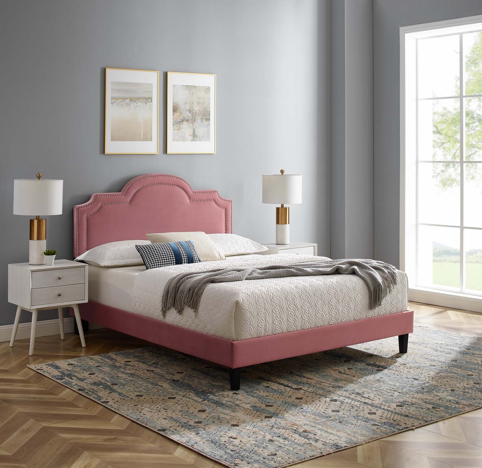 Aviana Performance Velvet King Bed By Modway - MOD-6844 | Beds - 15