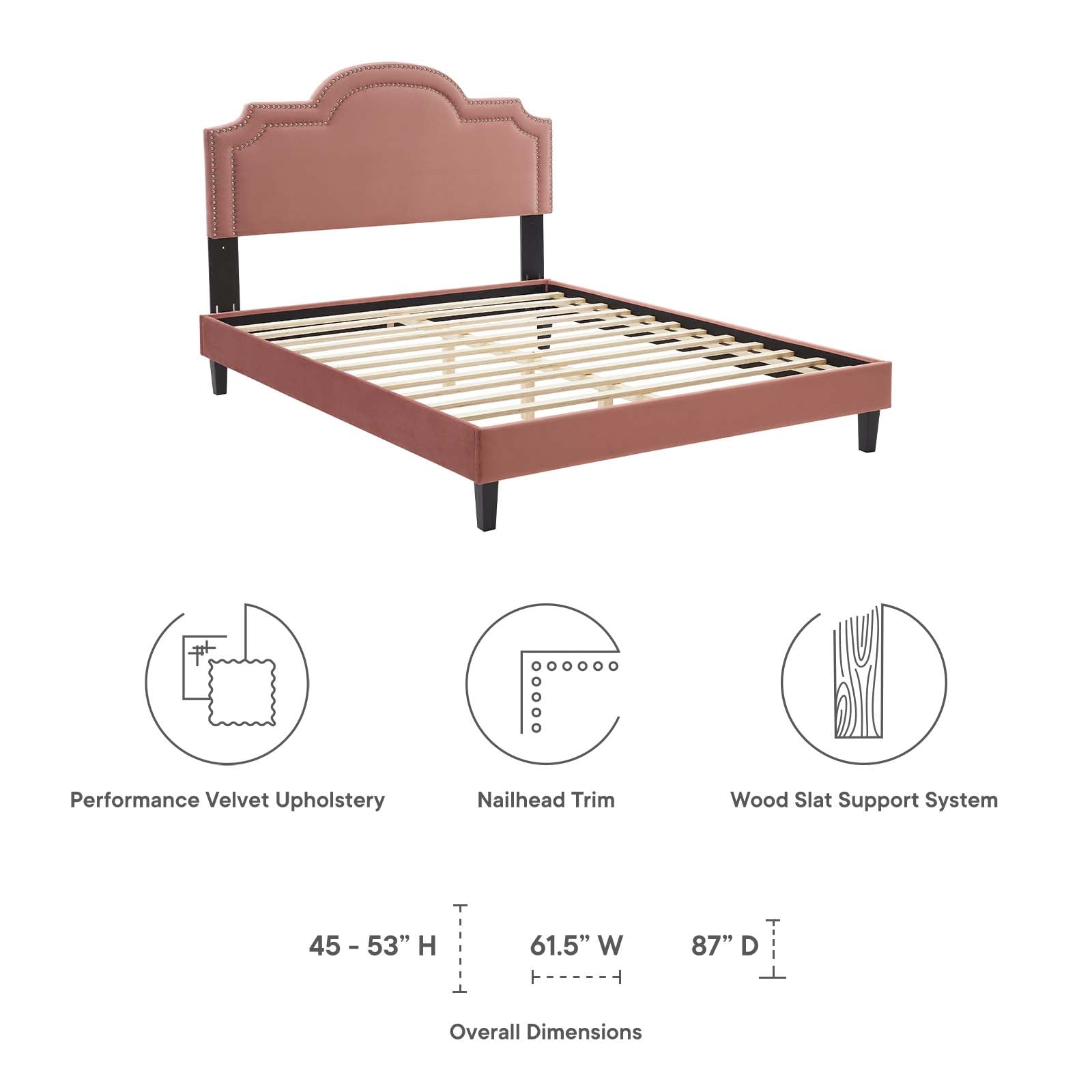Aviana Performance Velvet King Bed By Modway - MOD-6844 | Beds - 21