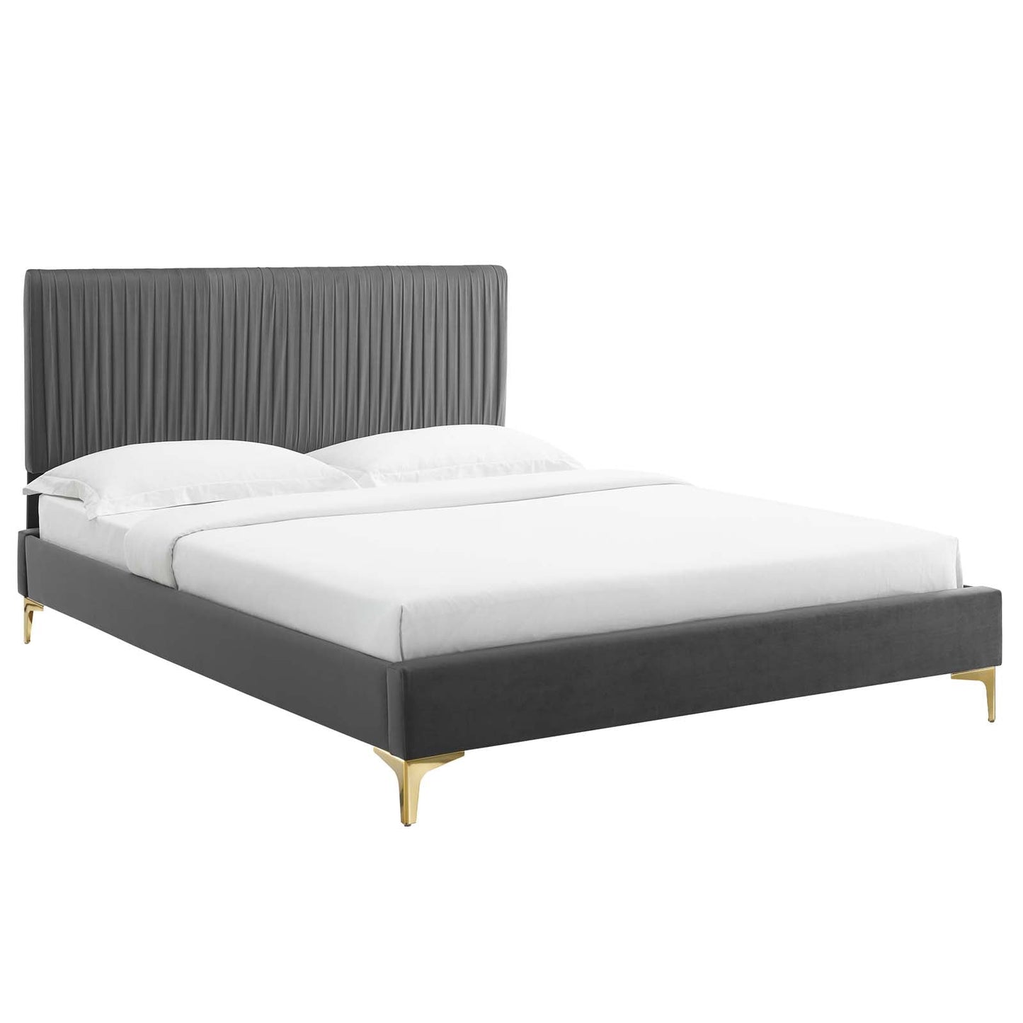 Modway Peyton Performance Velvet Twin Platform Bed | Beds | Modishstore-2