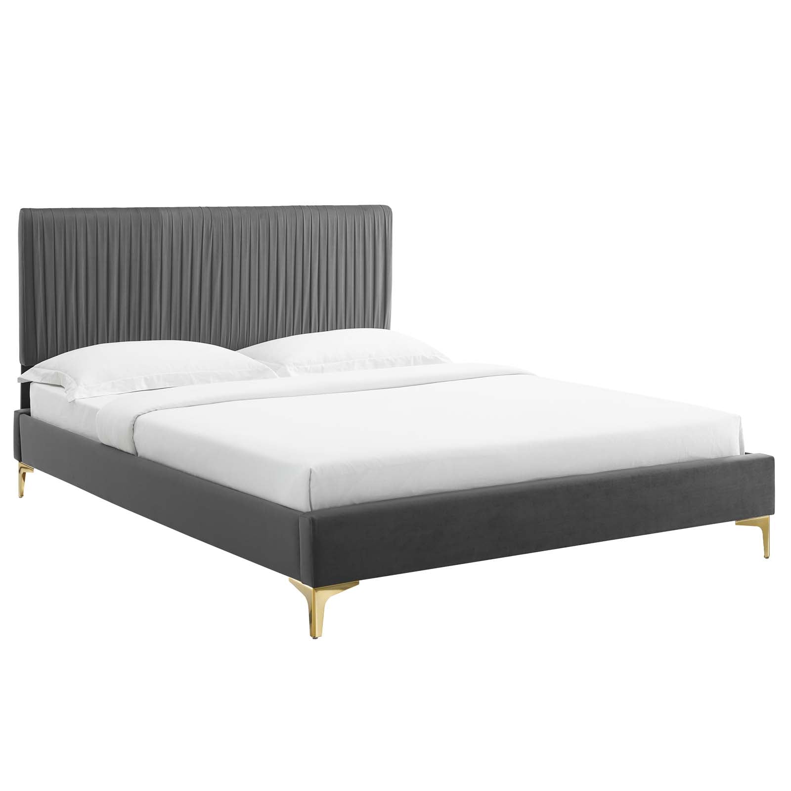 Modway Peyton Performance Velvet Twin Platform Bed | Beds | Modishstore-2