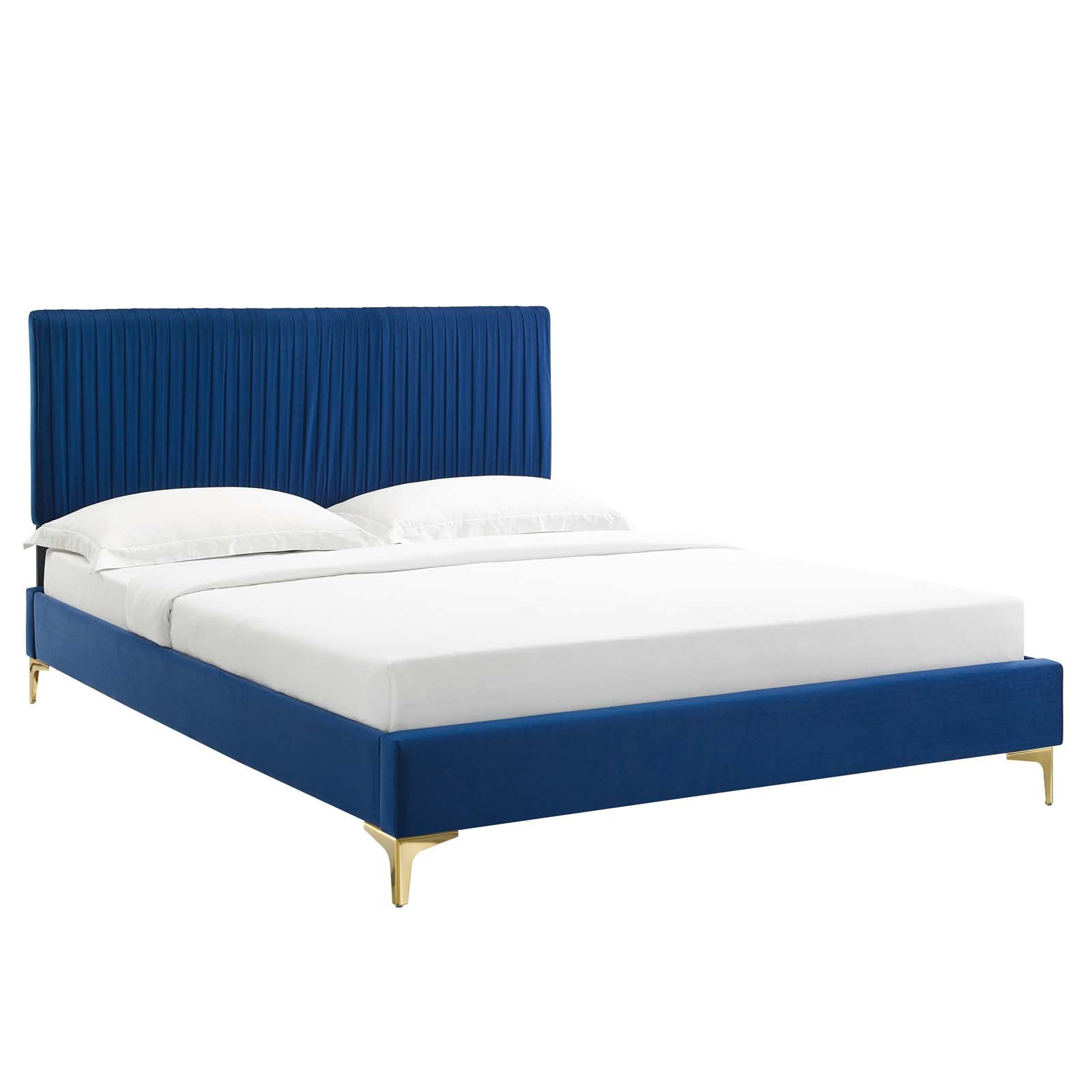 Modway Peyton Performance Velvet Twin Platform Bed | Beds | Modishstore-32