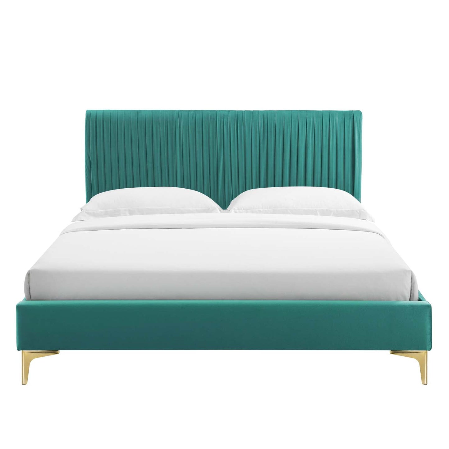 Modway Peyton Performance Velvet Twin Platform Bed | Beds | Modishstore-50