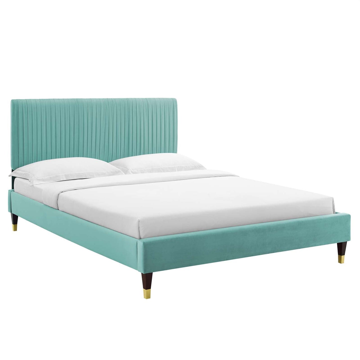 Modway Peyton Performance Velvet Twin Platform Bed | Beds | Modishstore-26