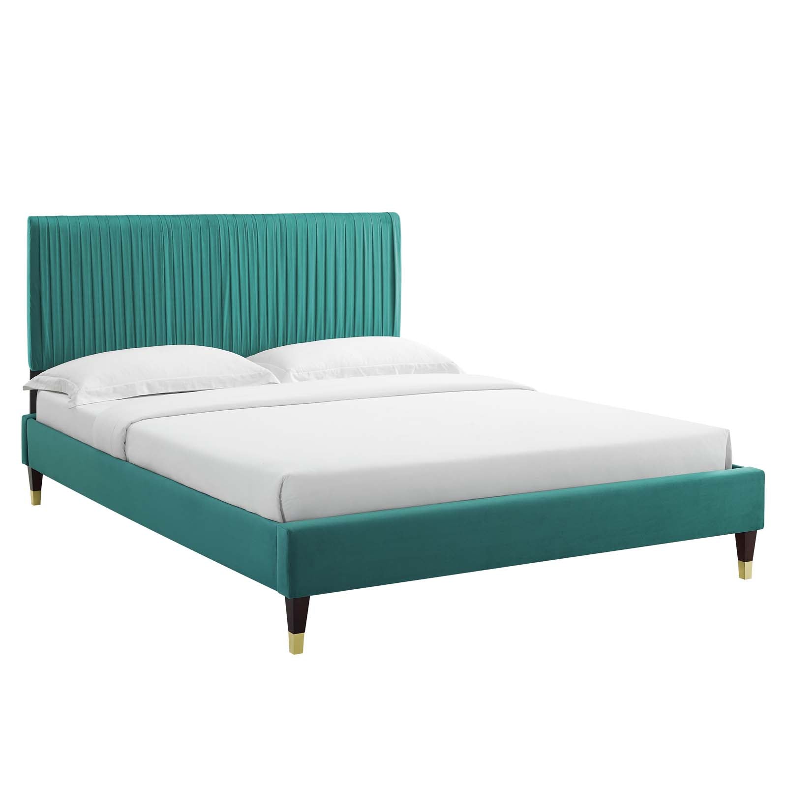Modway Peyton Performance Velvet Twin Platform Bed | Beds | Modishstore-50