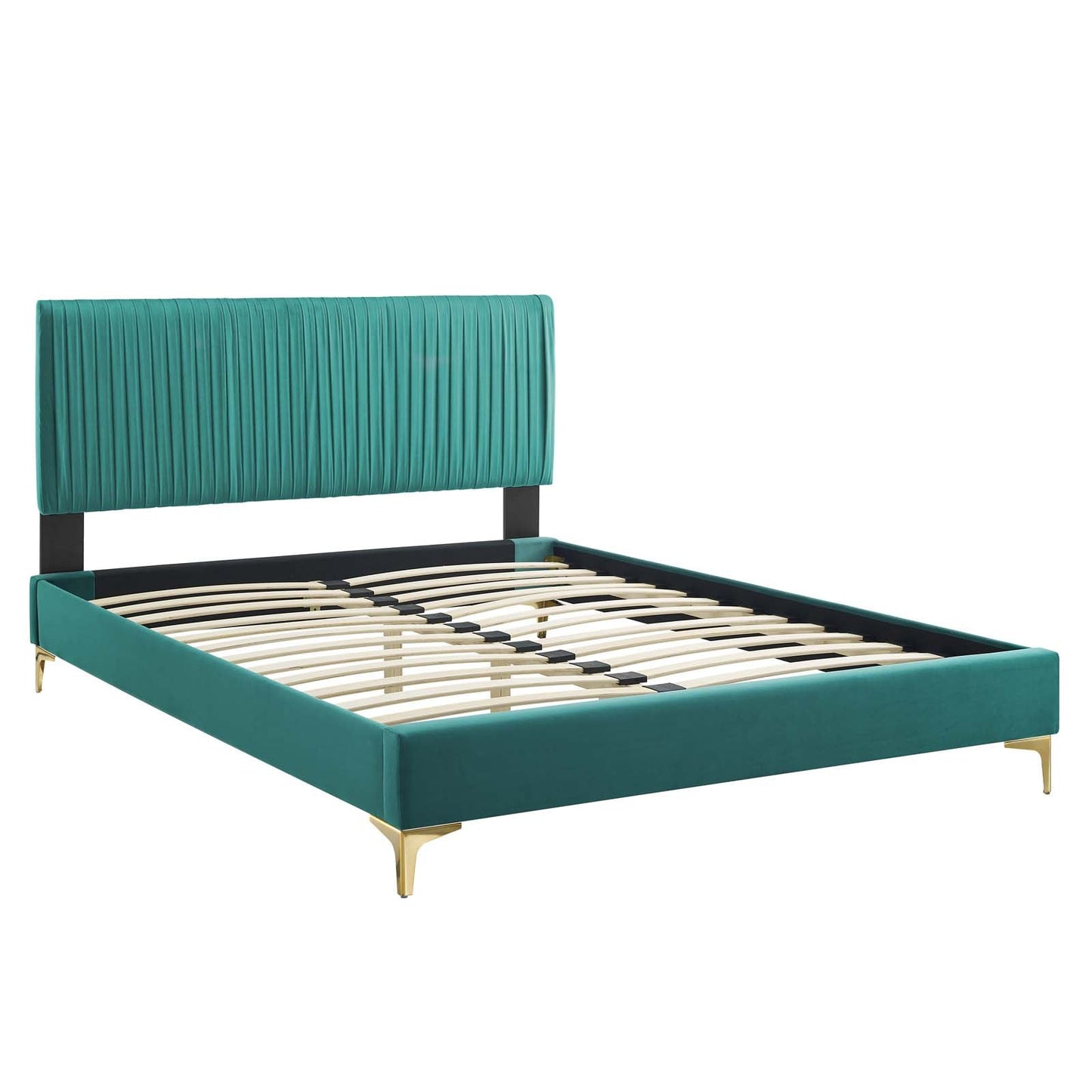 Modway Peyton Performance Velvet Full Platform Bed | Beds | Modishstore-45