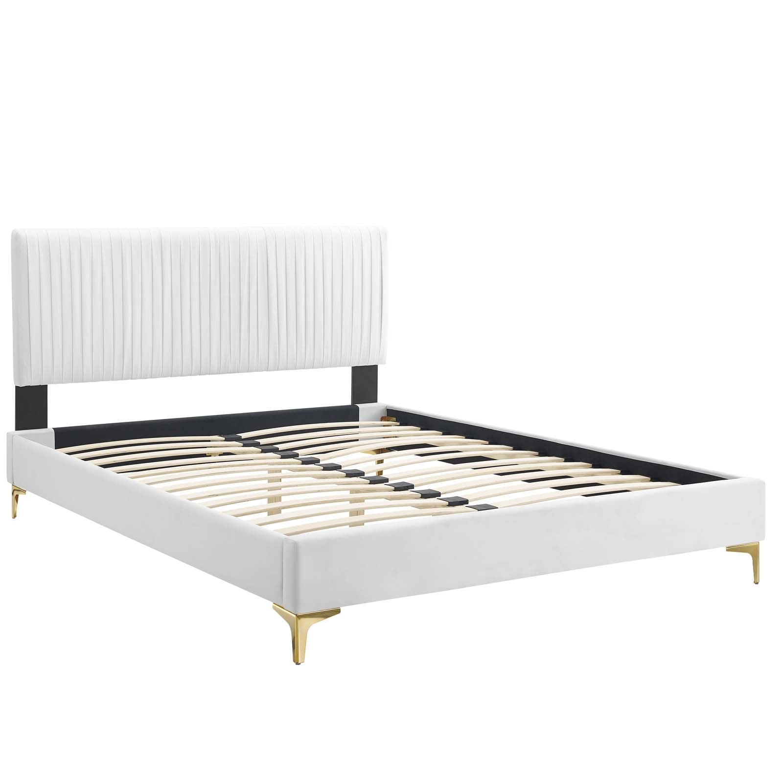 Modway Peyton Performance Velvet Full Platform Bed | Beds | Modishstore-52