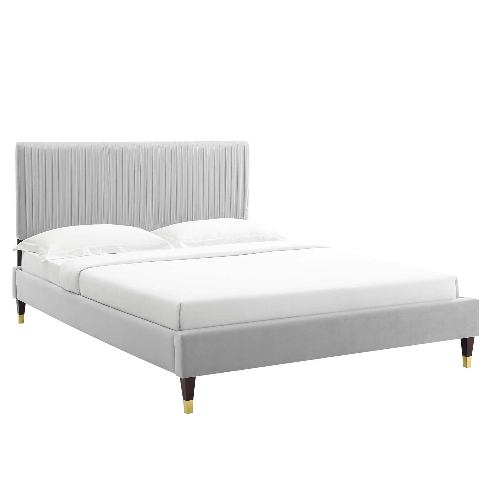 Modway Peyton Performance Velvet Full Platform Bed | Beds | Modishstore-16